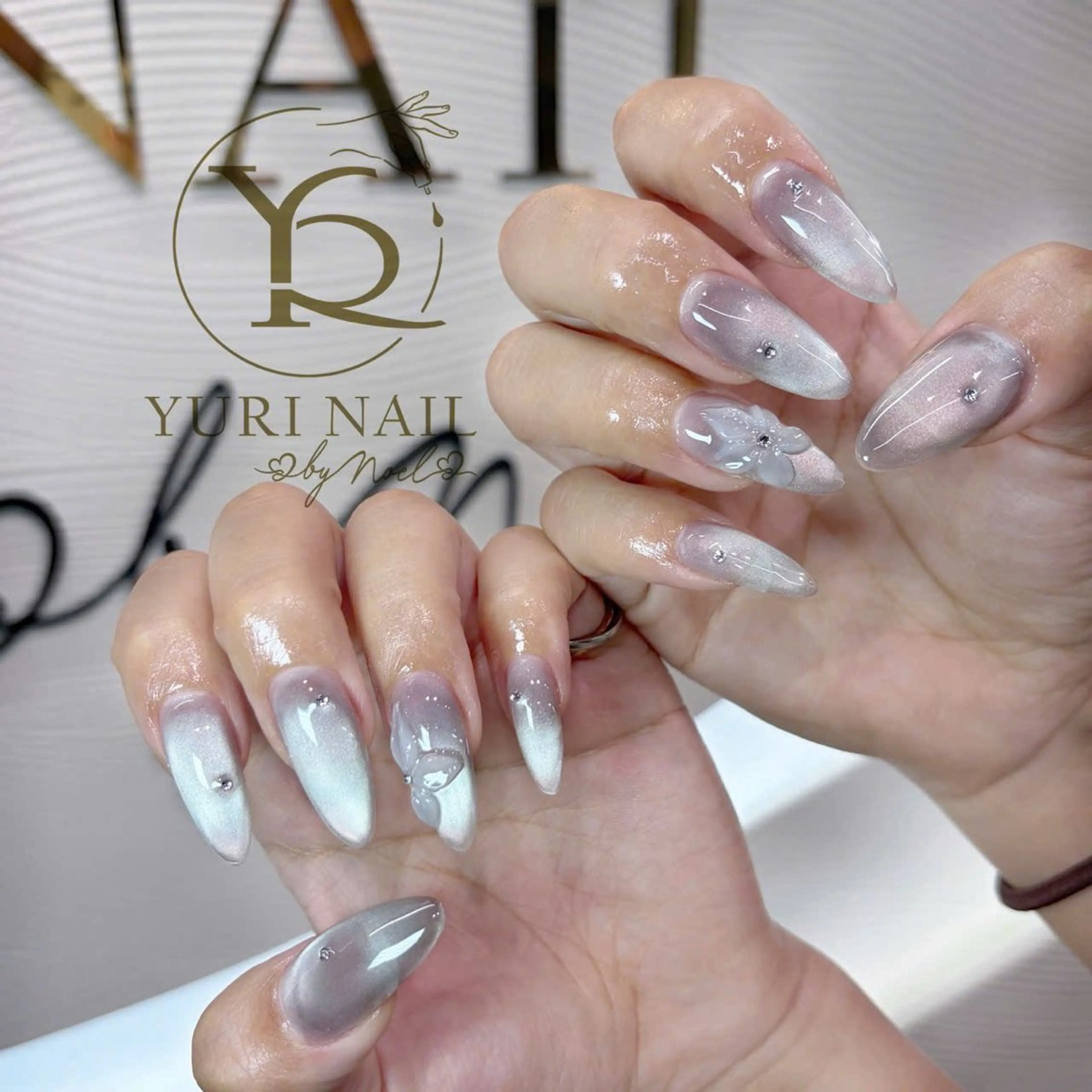 ネイル チークネイル フットネイル フレンチネイル グラデーション キラキラネイル ハンドネイル フットネイル ハンドケア YURI Nail Salon Funabashi所属・YURI Nail Funabashiのネイルデザイン