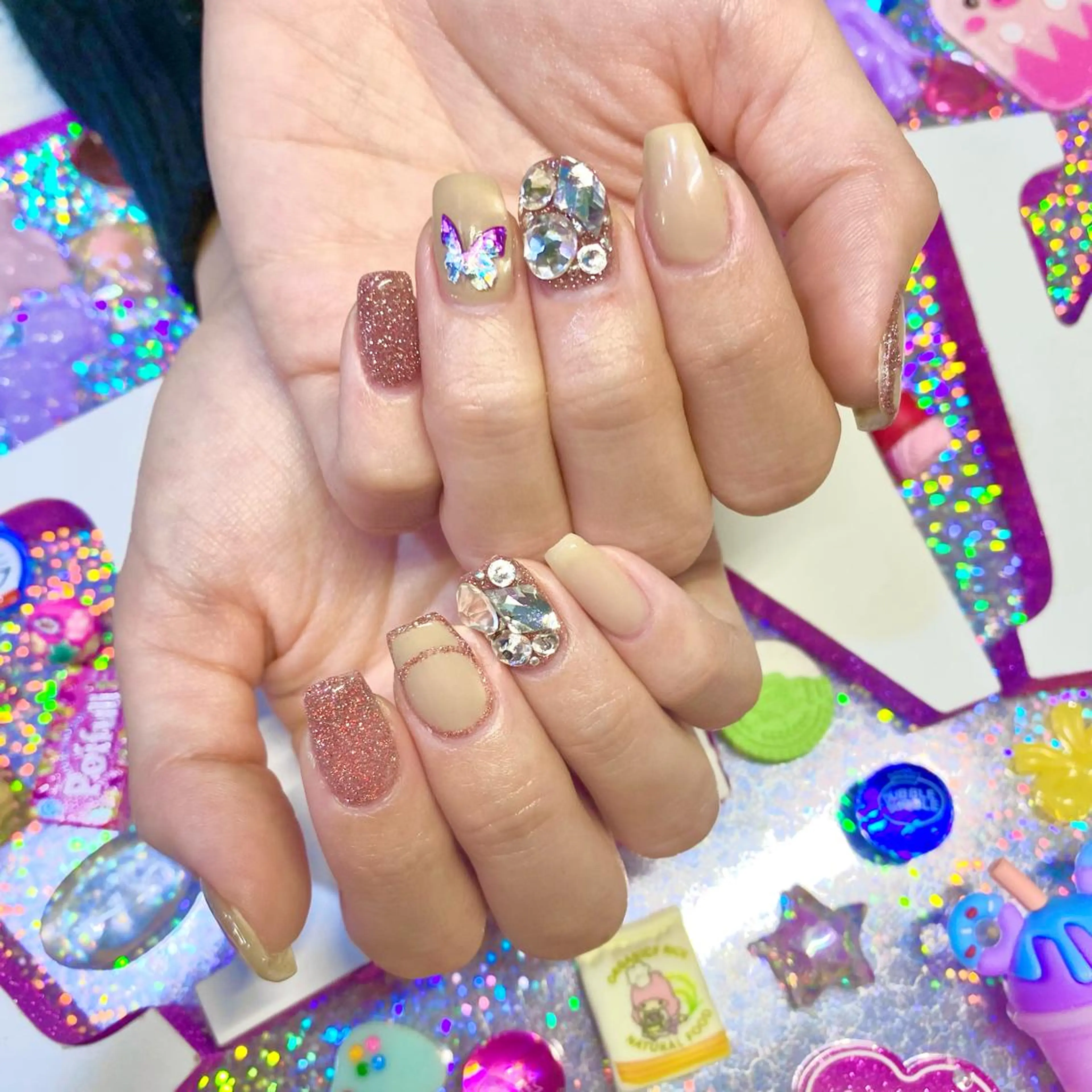 ネイル アートネイル クリアネイル ジェルネイル ニュアンスネイル オフィスネイル 8appy YUKITIN.Bのネイルデザイン