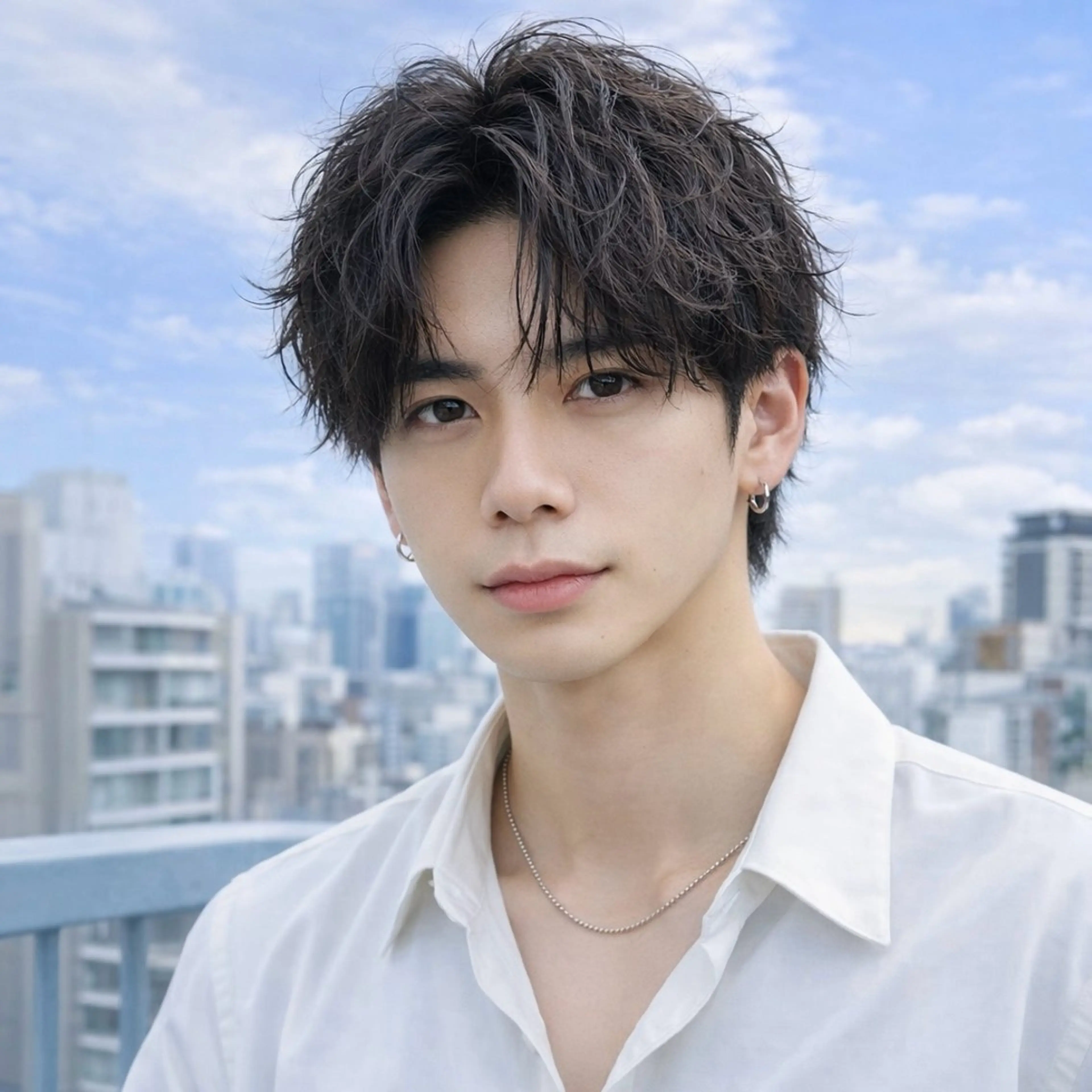 メンズ カット パーマ 表参道フェザーパーマ ニュアンスパーマのヘアスタイル