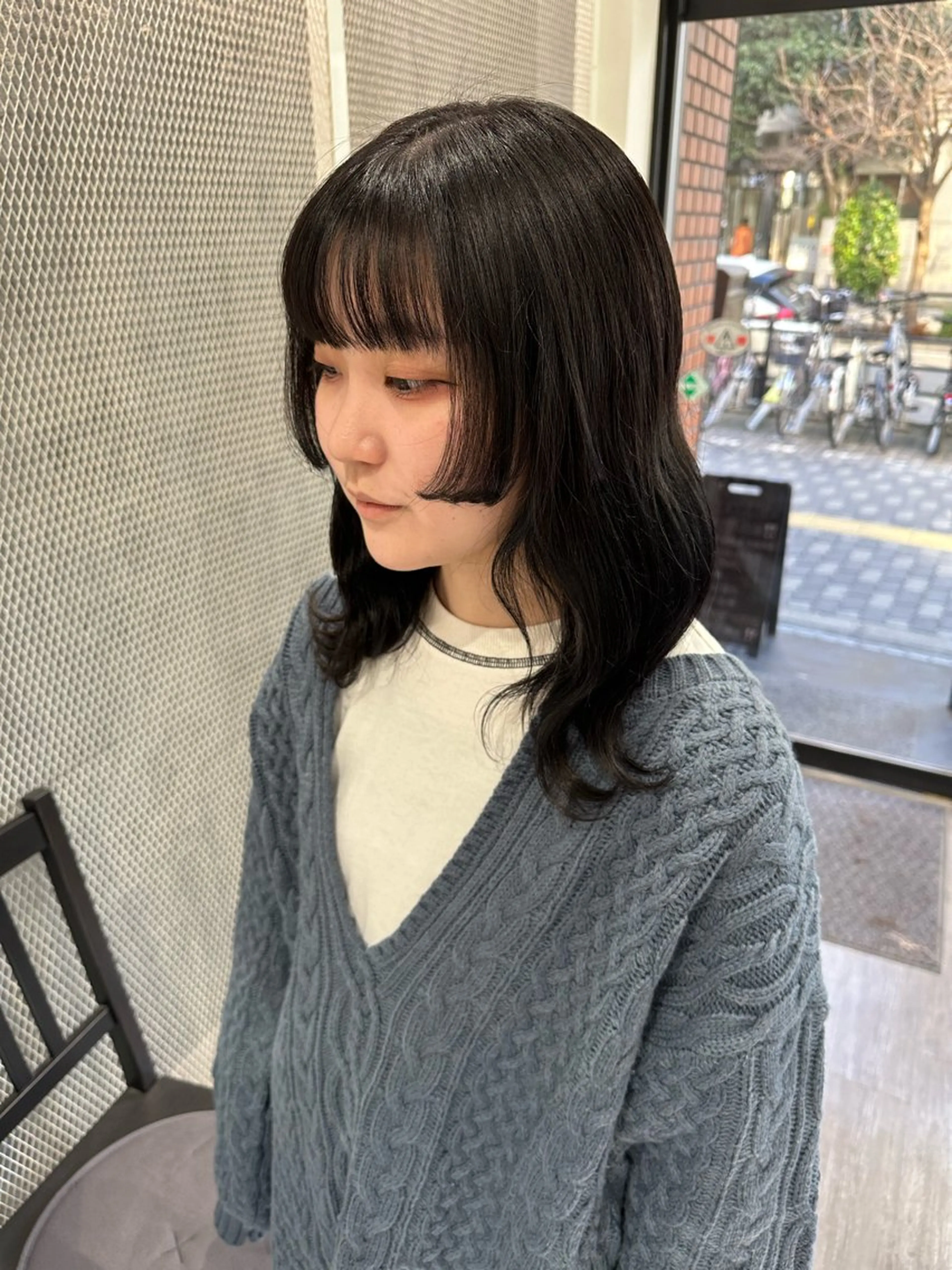 ミディアム カラー 姫カット カット ヘアカラー トリートメント 艶髪レイヤー上田 紗也🇰🇷💗のヘアスタイル