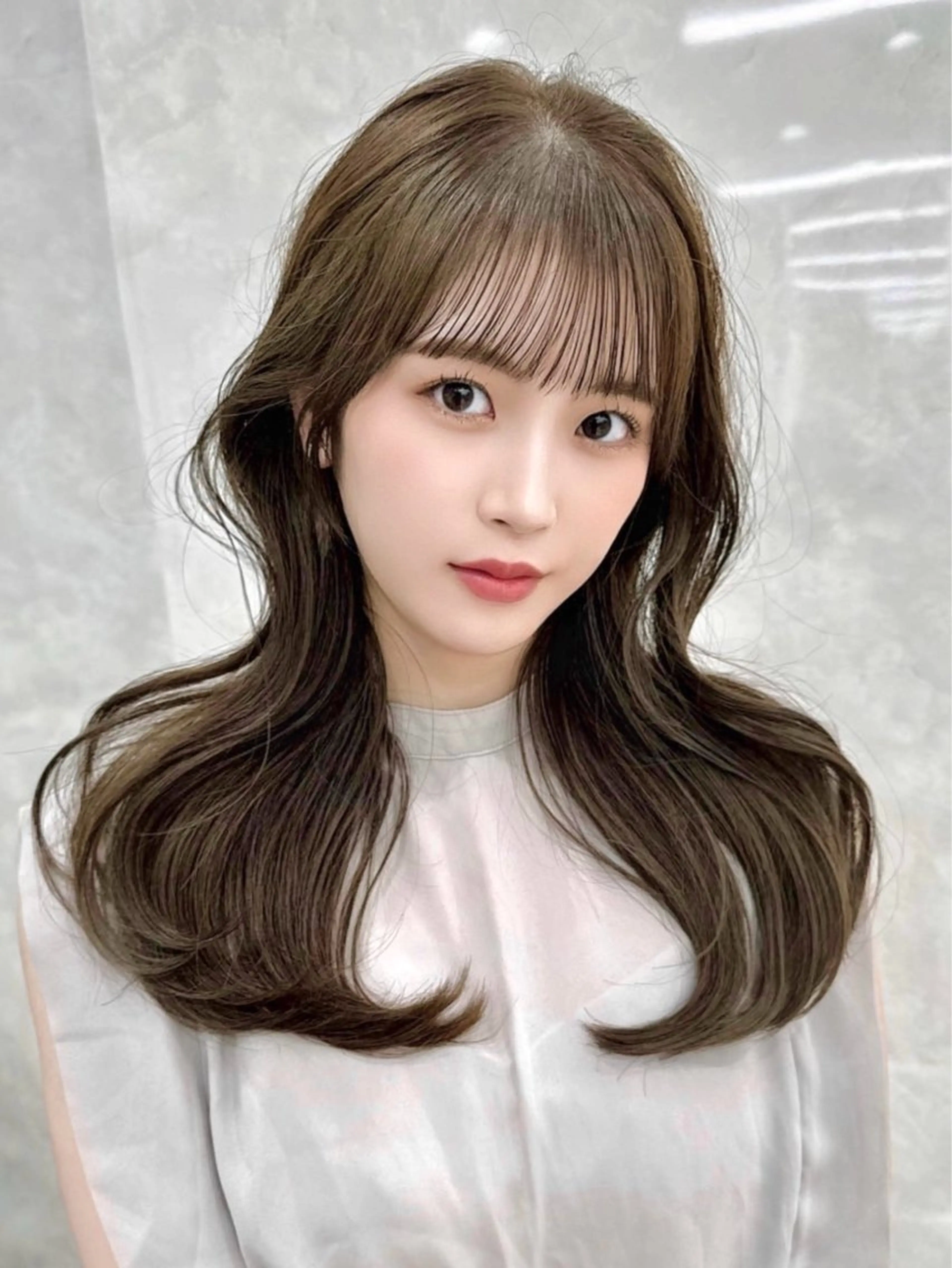 セミロング カラー カット ヘアカラー トリートメント MAEUL luna所属・前髪顔周り/レイヤー 韓国/桔川恒のヘアスタイル