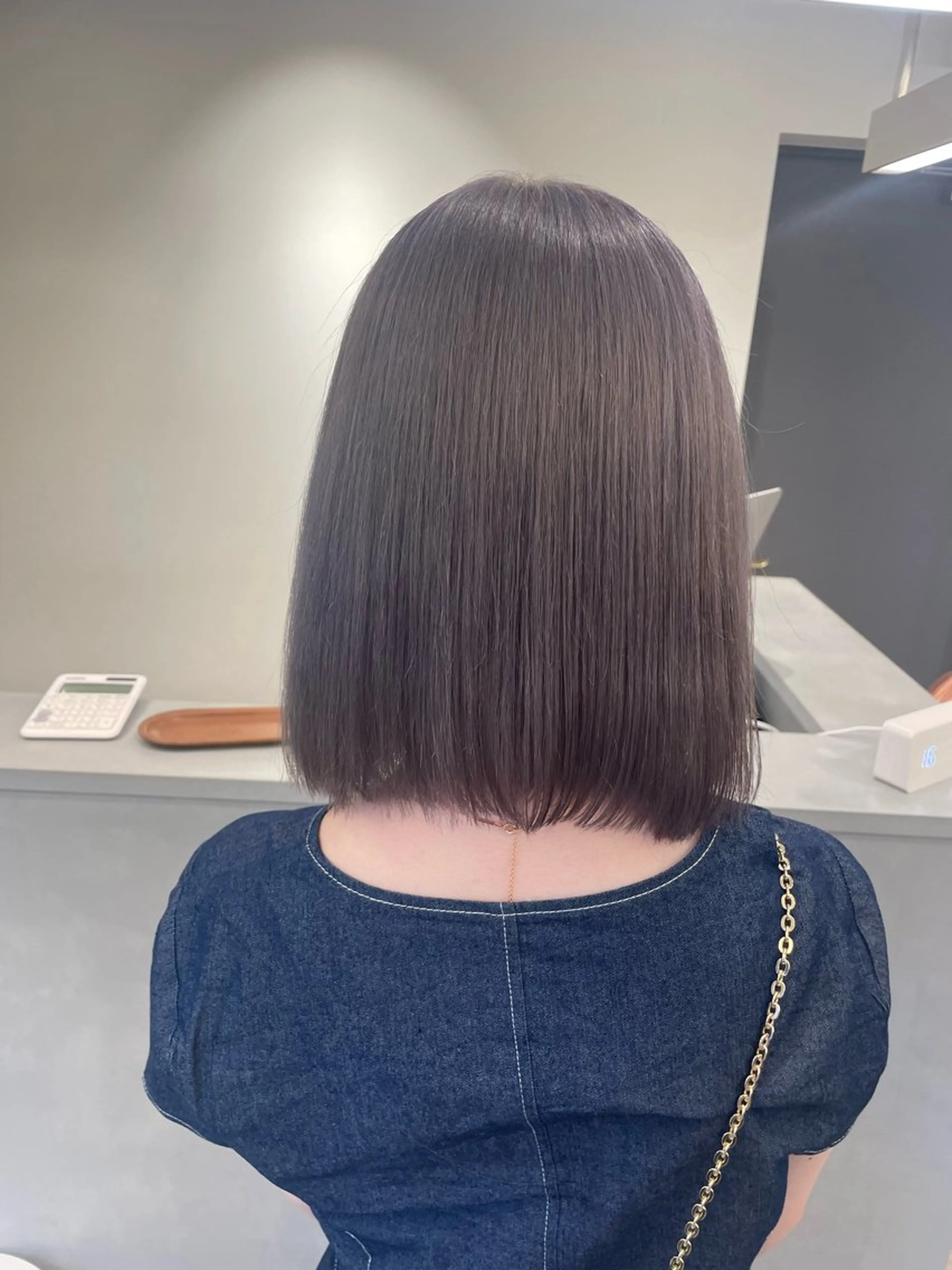 セミロング ♡似合わせハイトーン ♡maiのヘアスタイル