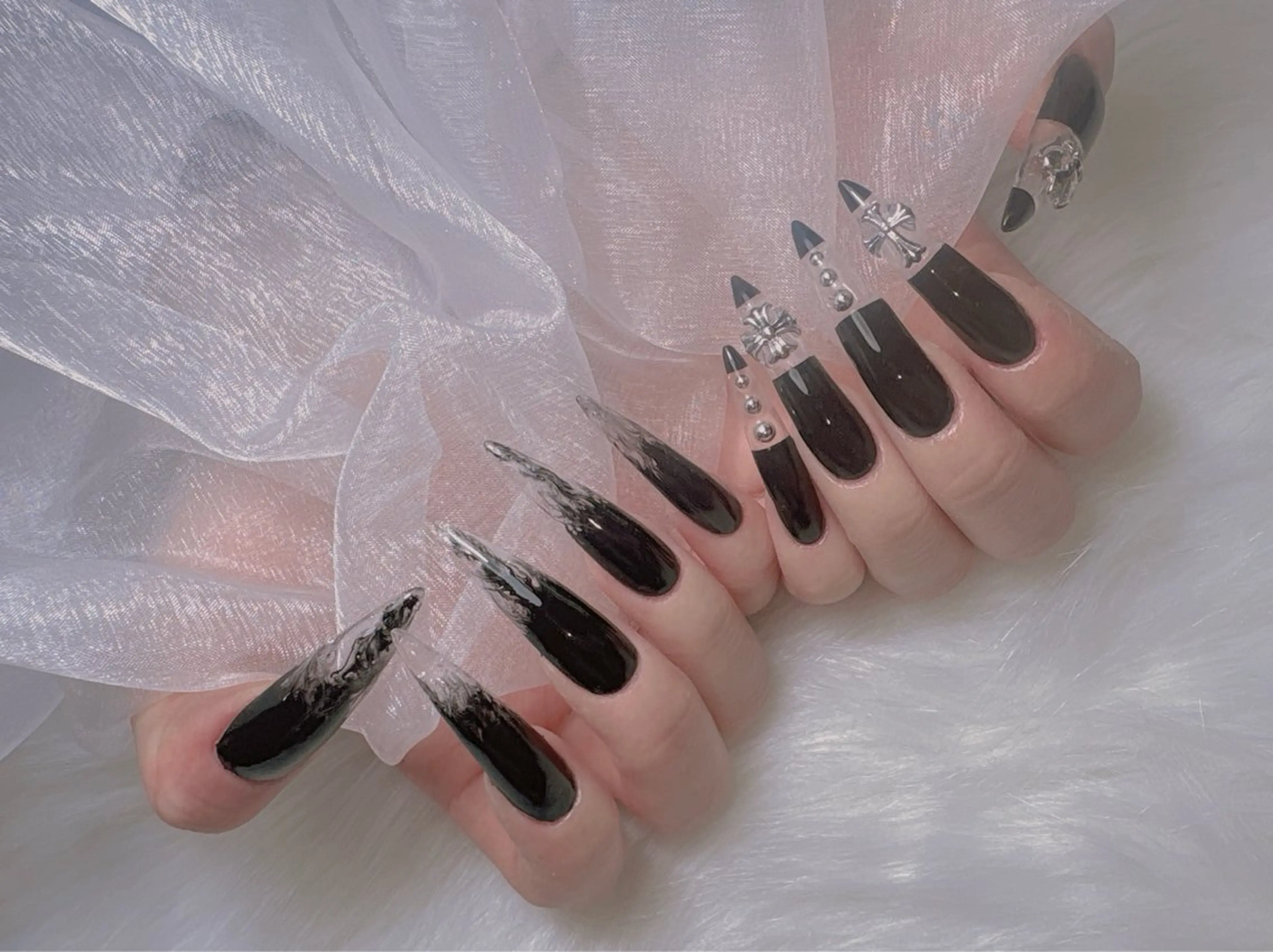 当日限定❣️オフあり🫧【アプレ　長さ出し10本💅】【ワンカラーorマグネットorフラッシュ】選べるコース🥰の写真