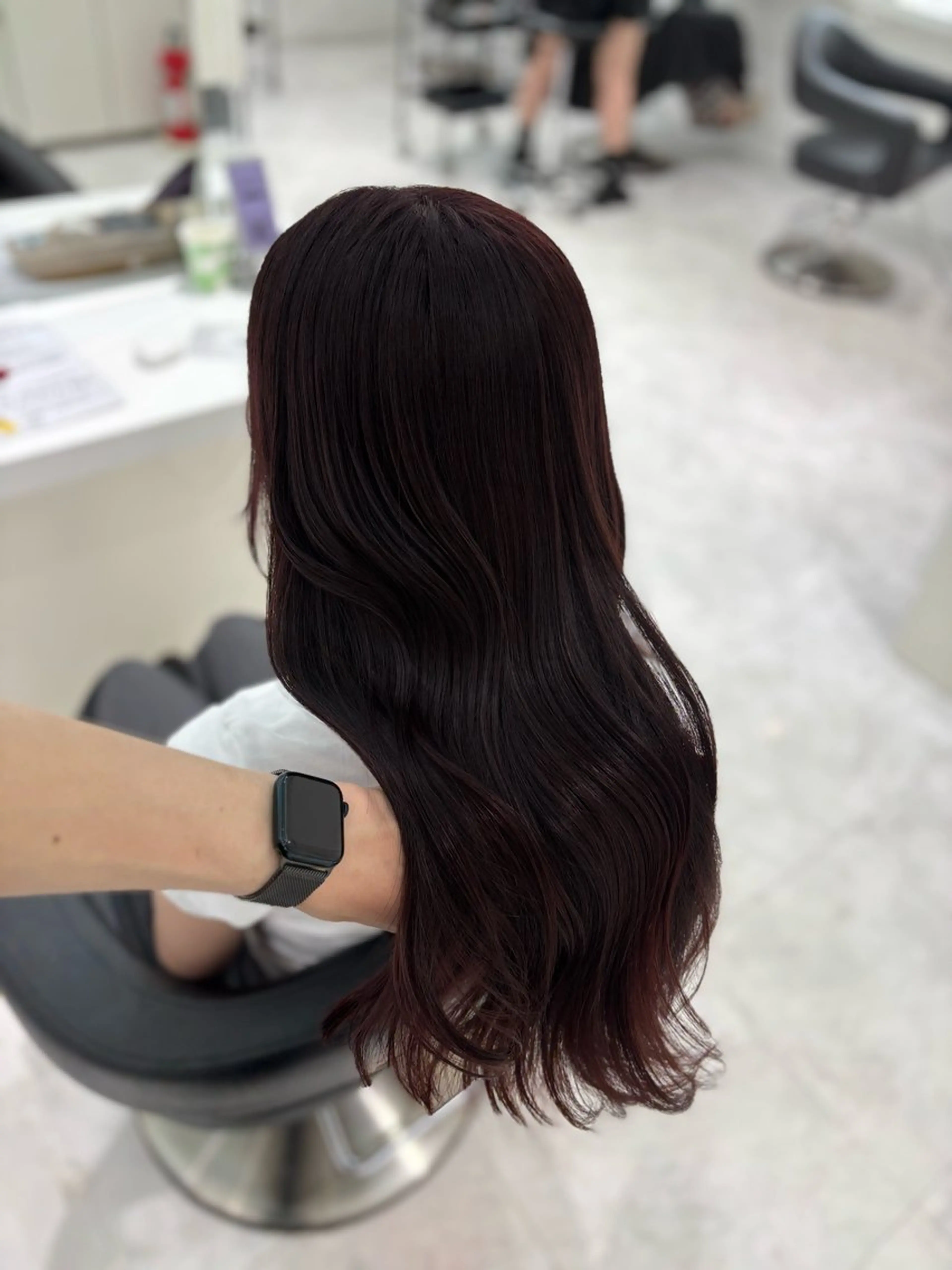 ロング カラー ブリーチなし透明感 ×縮毛矯正🤍ユウのヘアスタイル