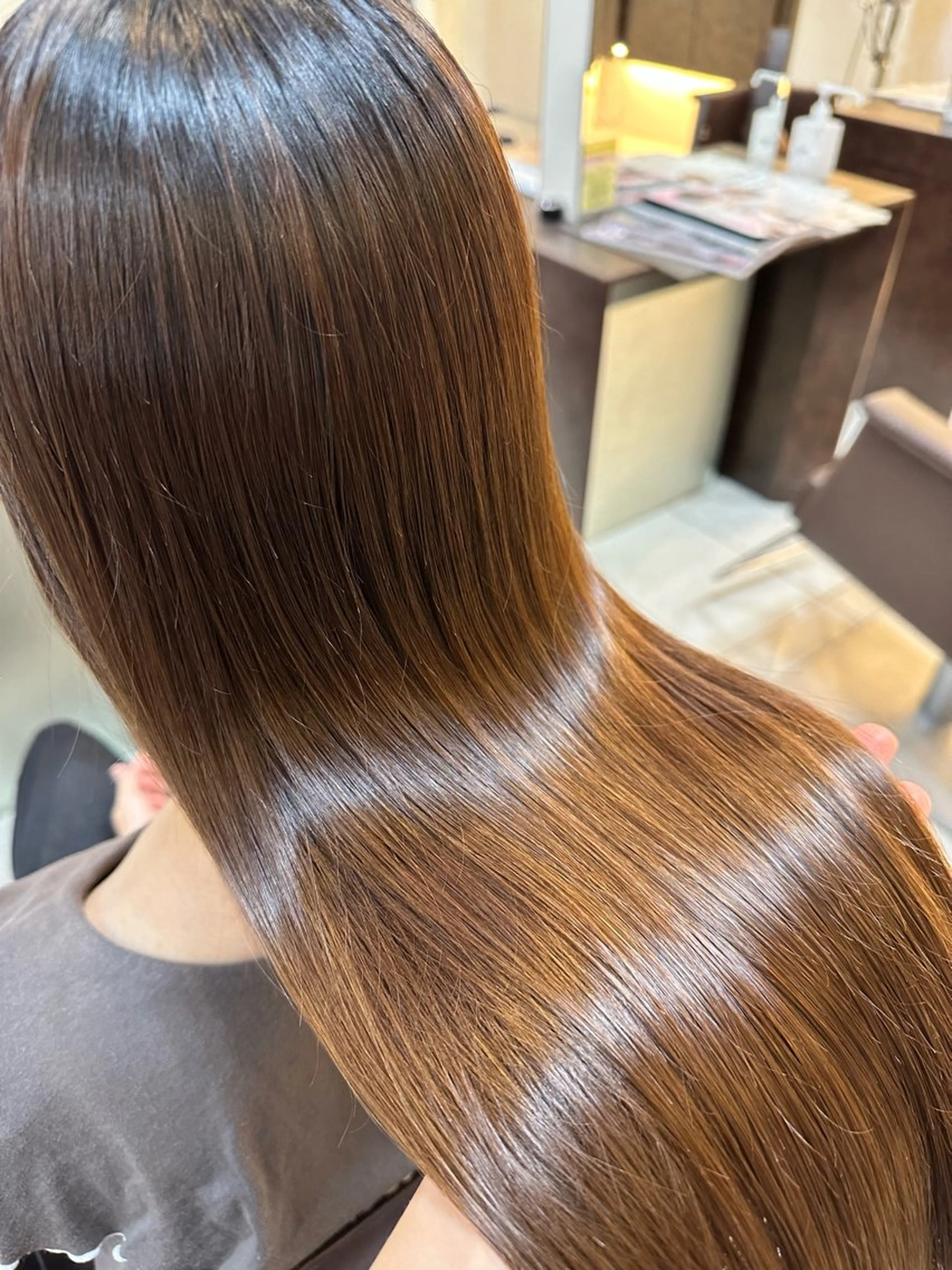 セミロング 🤎韓国ヘア ベージュ まゆか🤎のヘアスタイル