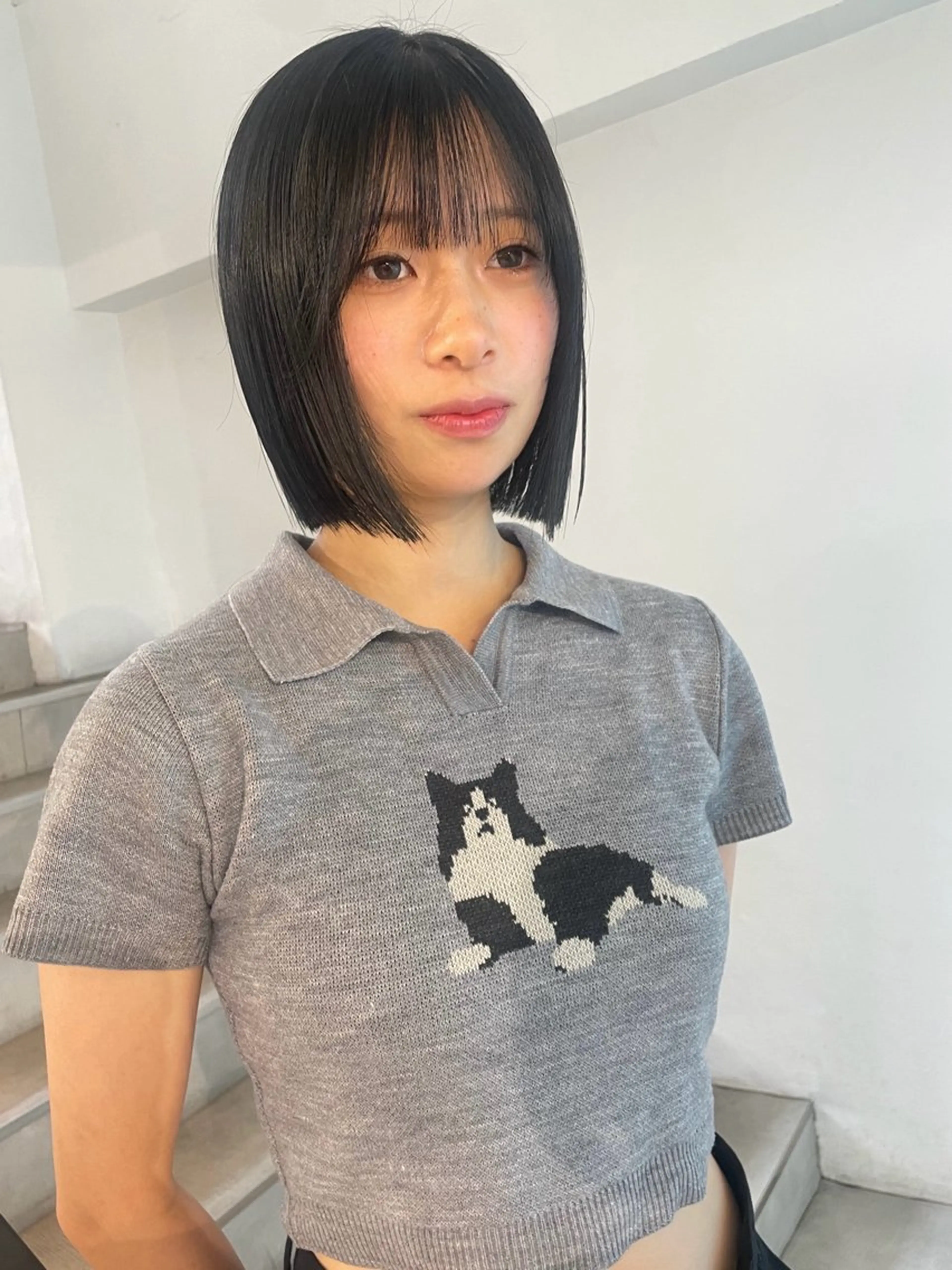 ショート ヘアカラー トリートメント 🎀ボブ＋ハイトーン シュカ👶🏻のヘアスタイル