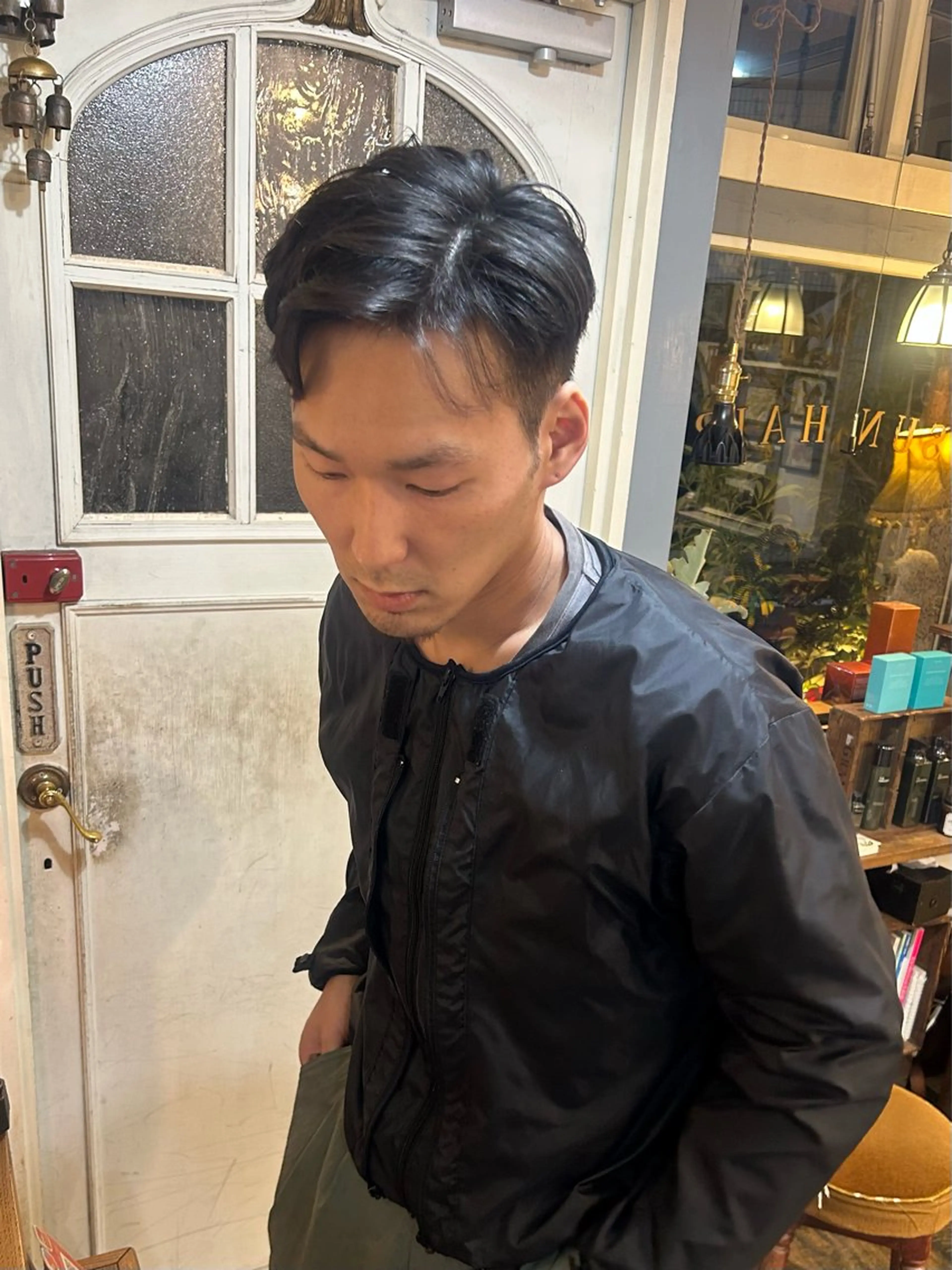 ショート パーマ メンズ カット パーマ 清水千優/パーマ/透 明感カラー/メンズのヘアスタイル