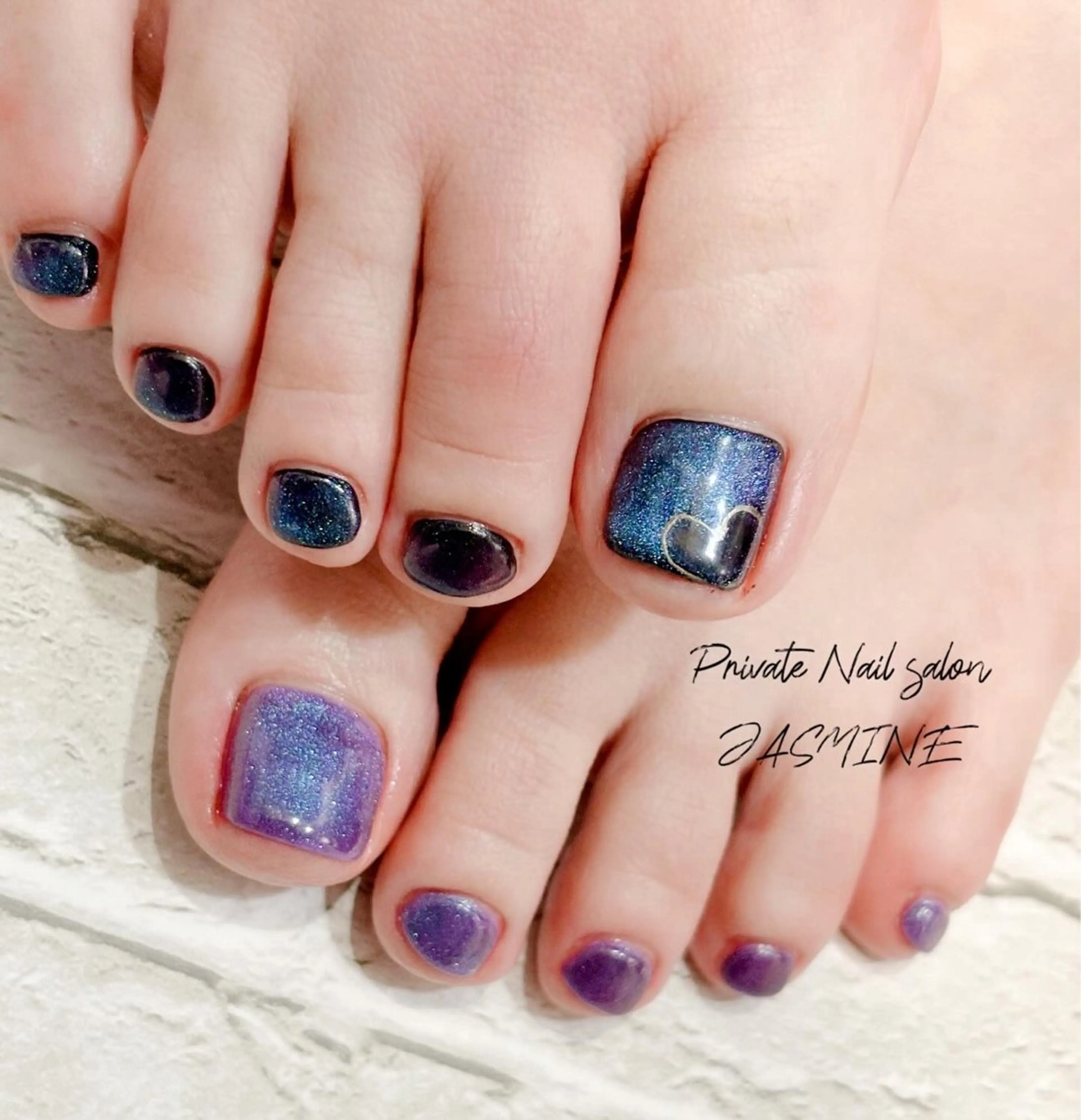 ネイル フットネイル マグネットネイル Nail salon JASMINEのネイルデザイン