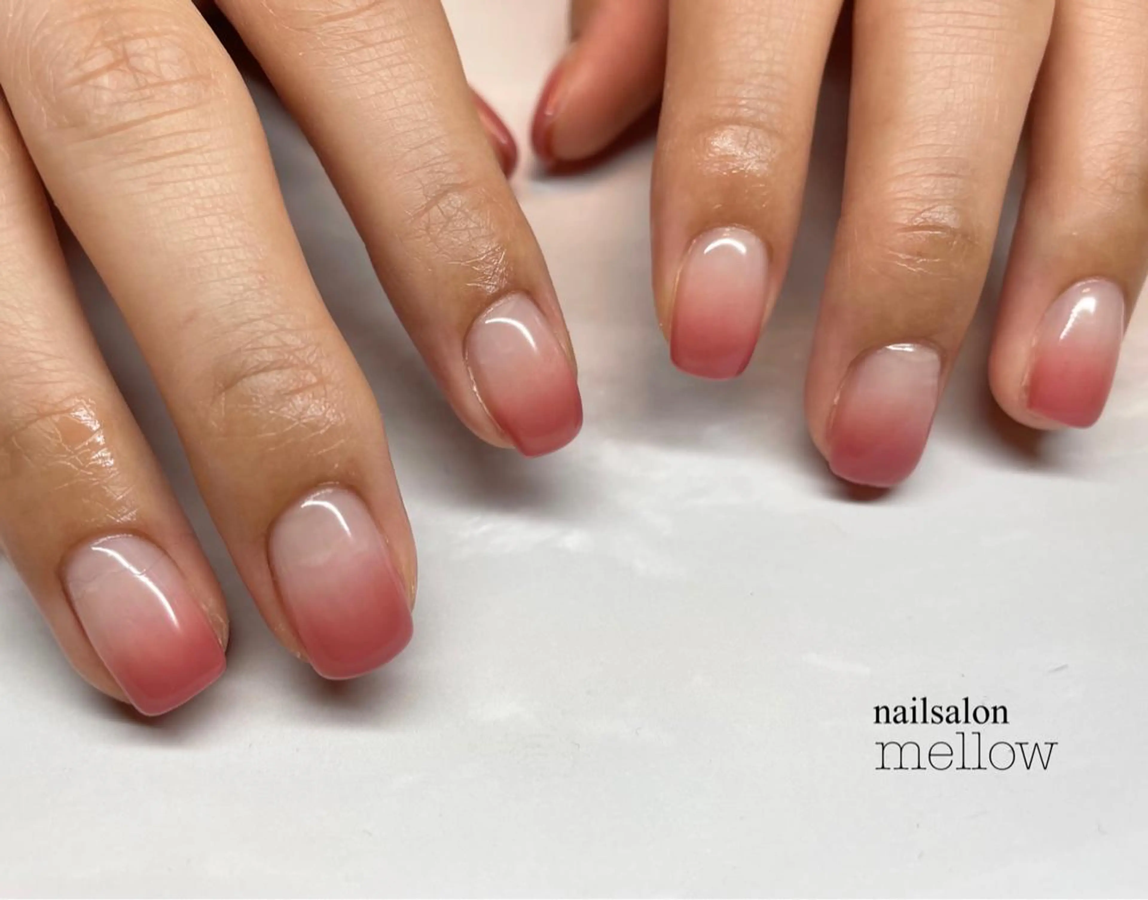 ネイル オレンジ ピンク 大山 浩美のネイルデザイン