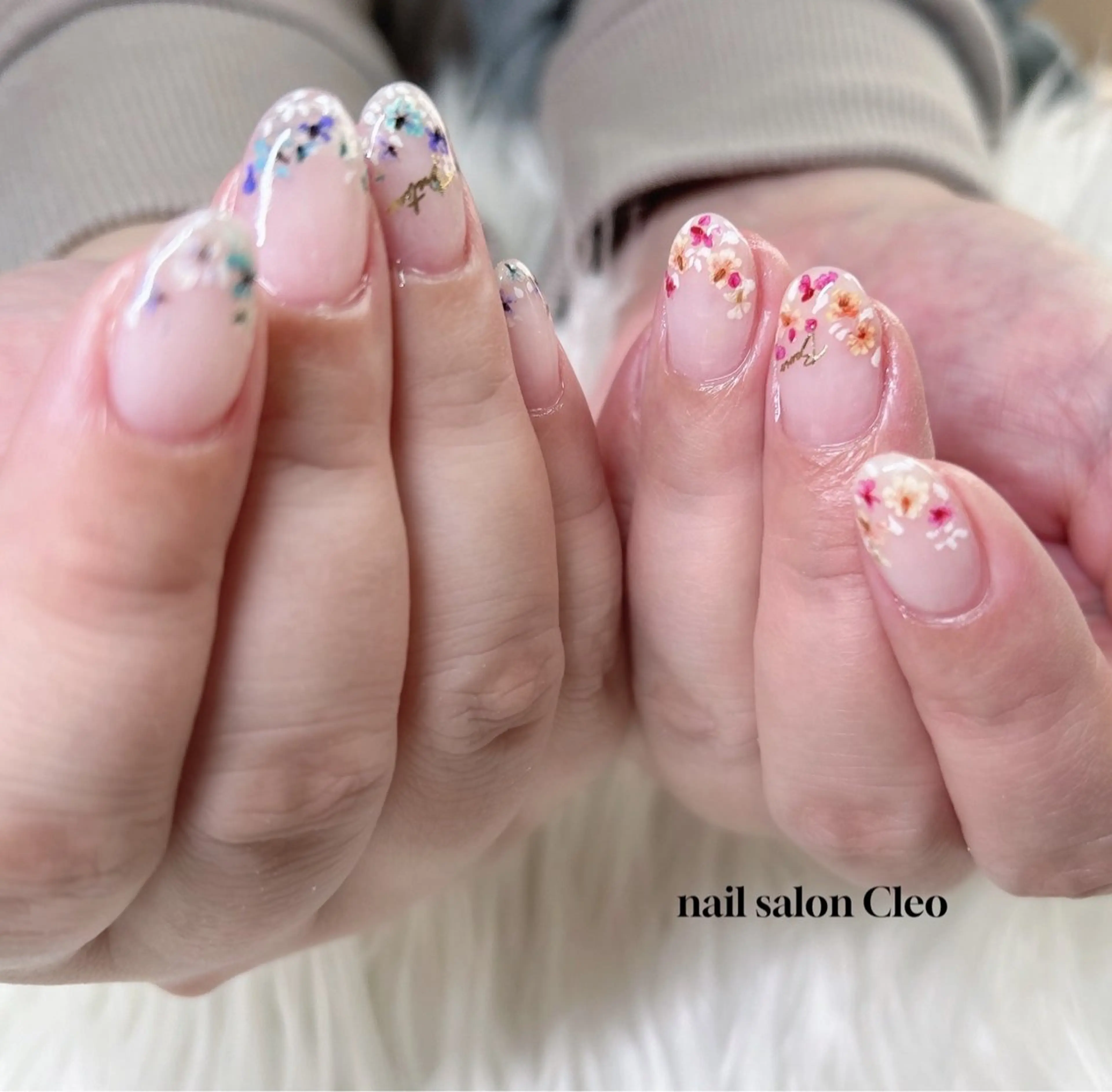 ネイル 持ち込み 春ネイル Cleo クレオのネイルデザイン