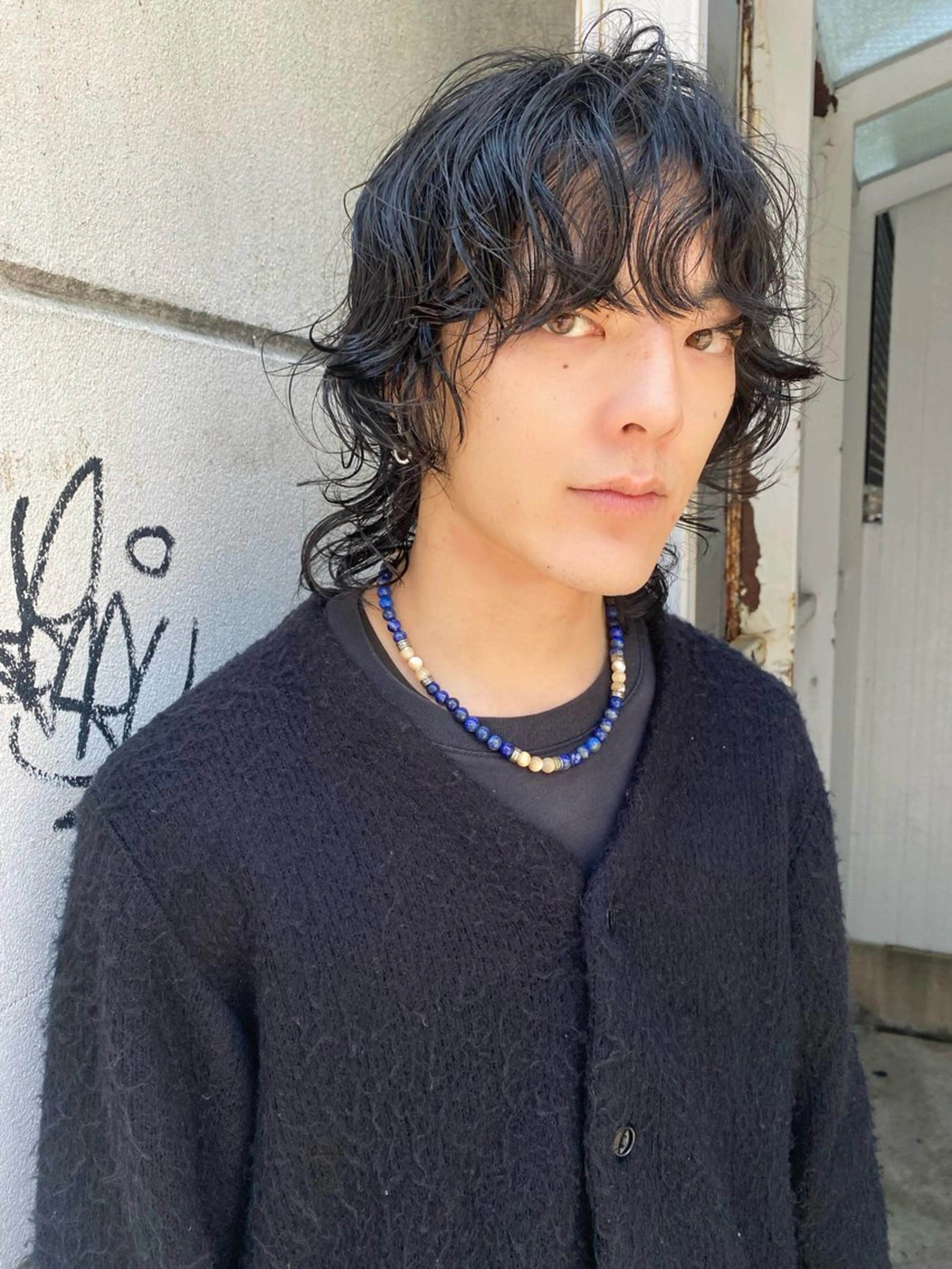ミディアム パーマ メンズ レイヤーカット/ パーマ/鎌田実奈歩のヘアスタイル