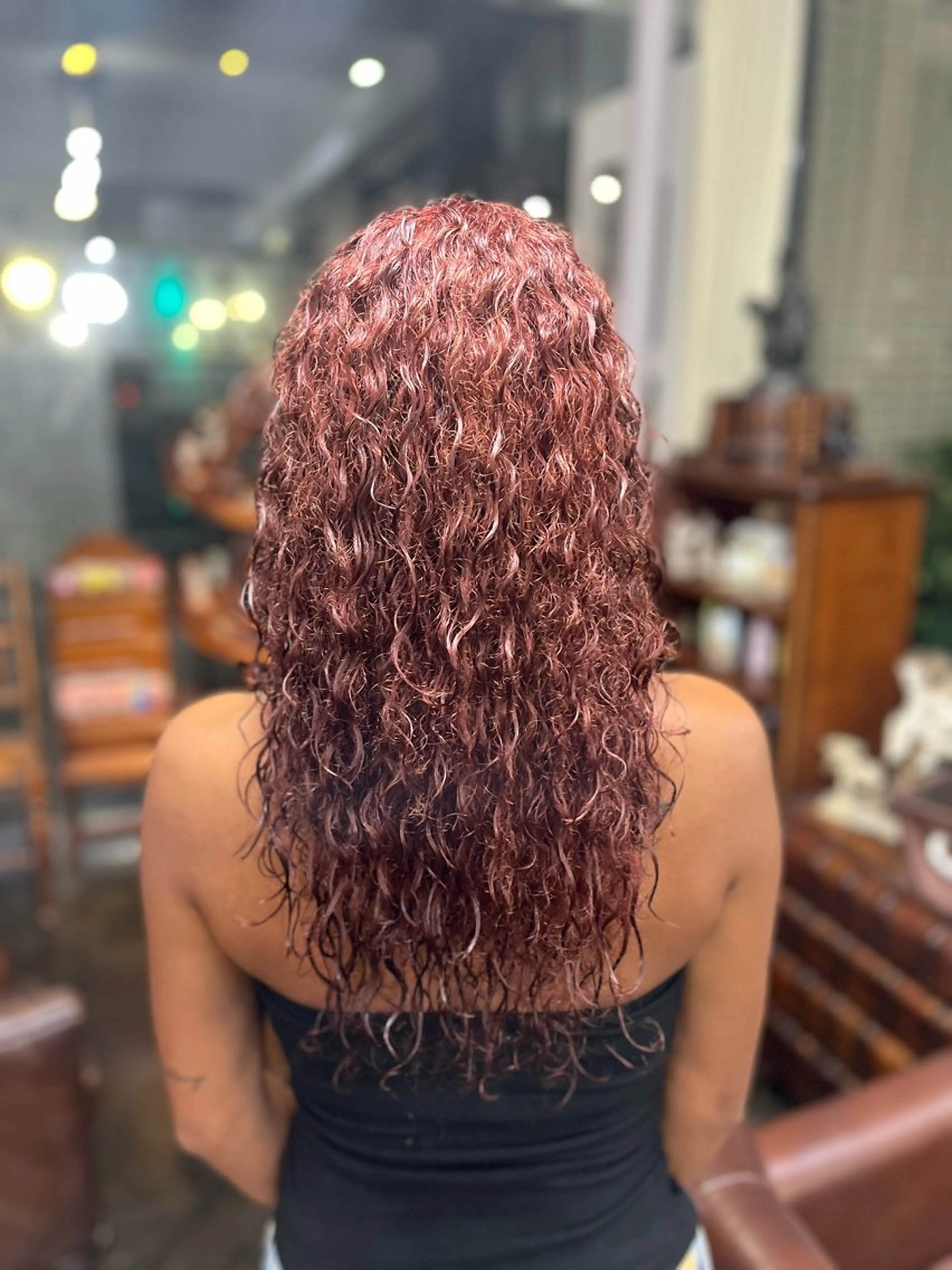 セミロング カラー レッドカラー ヘアカラー デザインカラー/ ブリーチ/コーンロウのヘアスタイル