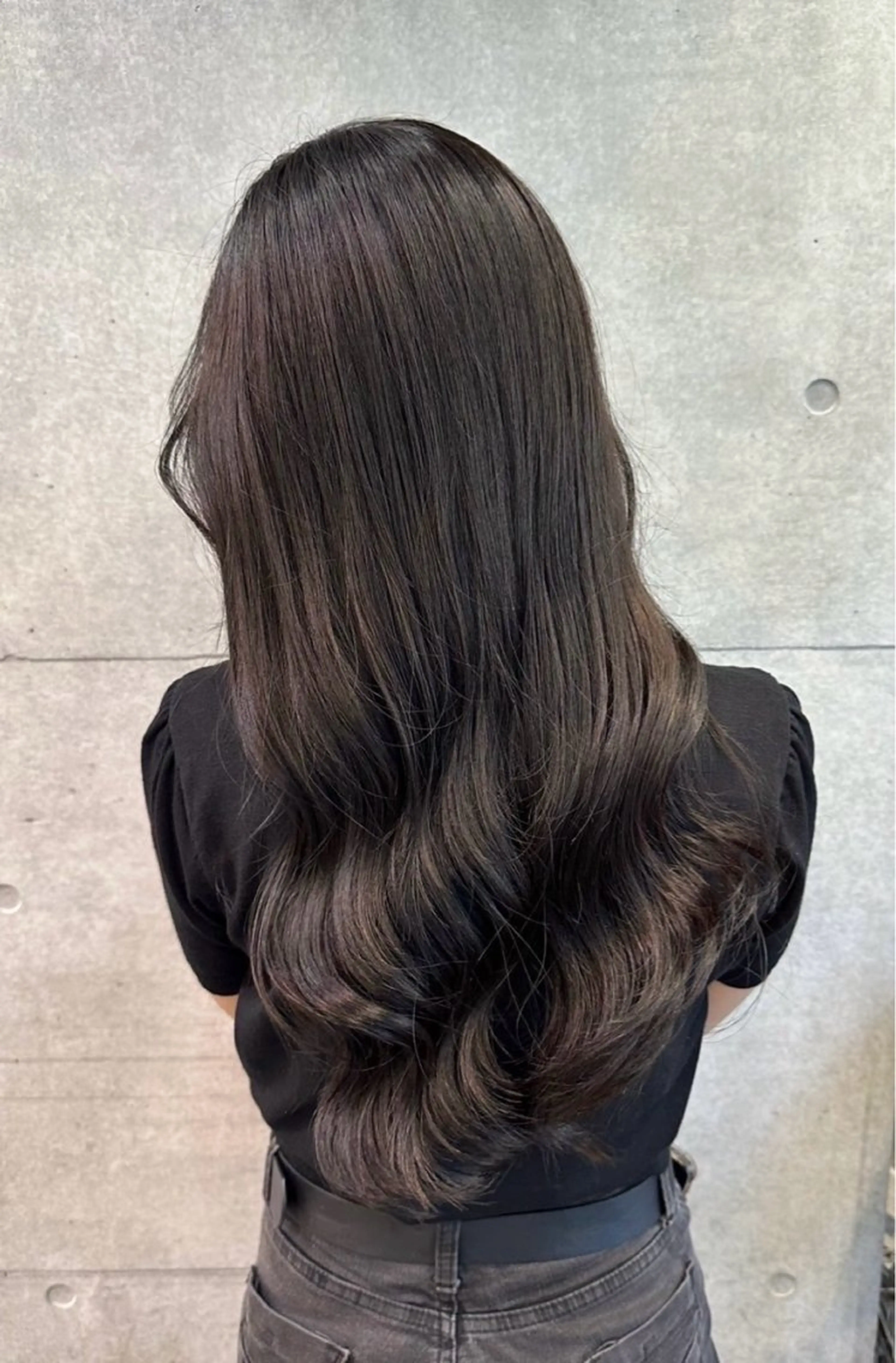 セミロング カラー 韓国レイヤー/透明感 /髪質改善/アジキのヘアスタイル