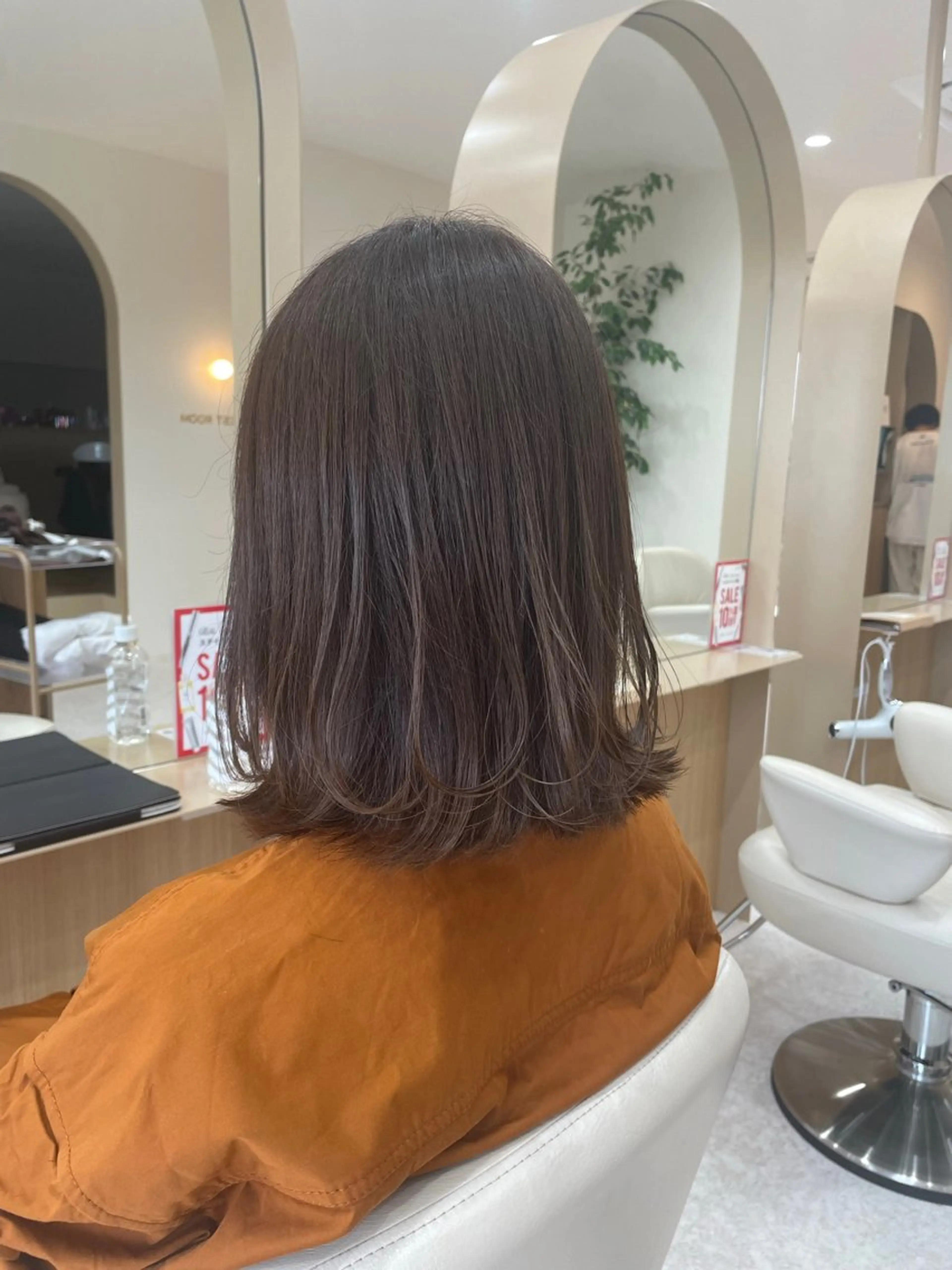 ミディアム カラー ヘアアレンジ ベージュカラー🧸/ 松崎/東区/田中理沙のヘアスタイル