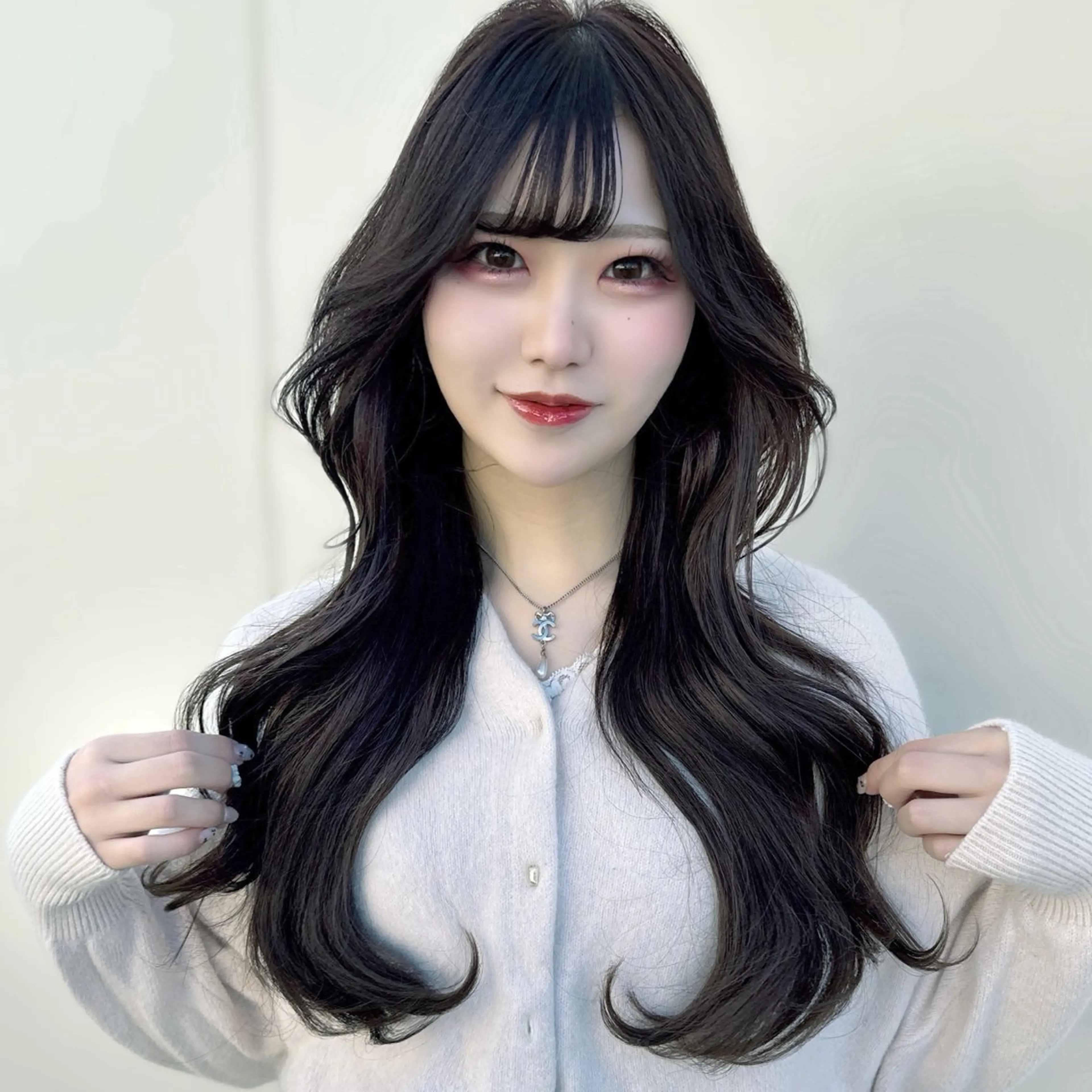 ロング カラー カット ヘアカラー トリートメント ヘッドスパ ヘアセット 韓国ヘア/レイヤー/ 顔まわり/りょーとのヘアスタイル