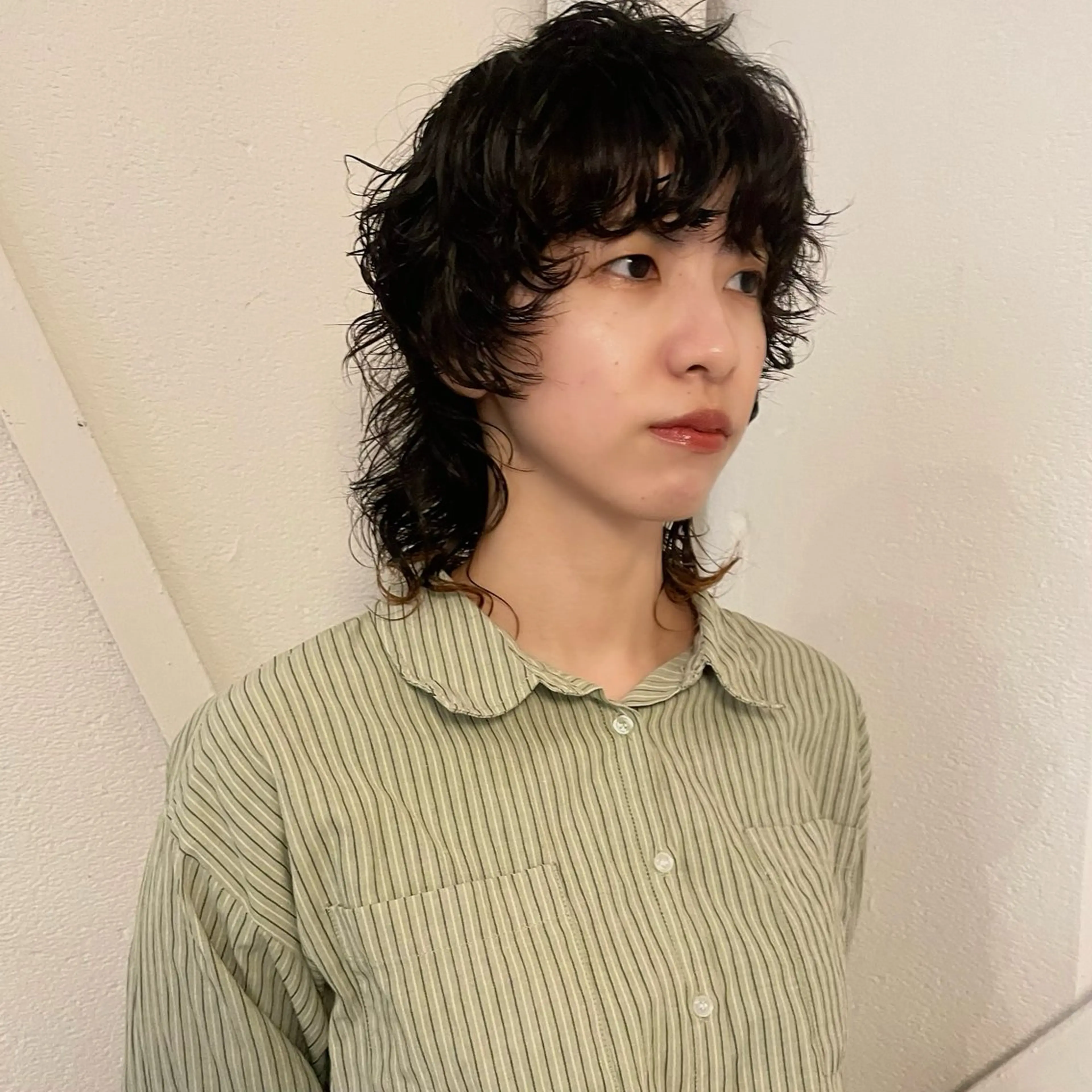 ミディアム パーマ レイヤーカット カット パーマ トリートメント 野村矩樂/パーマ /縮毛矯正のヘアスタイル