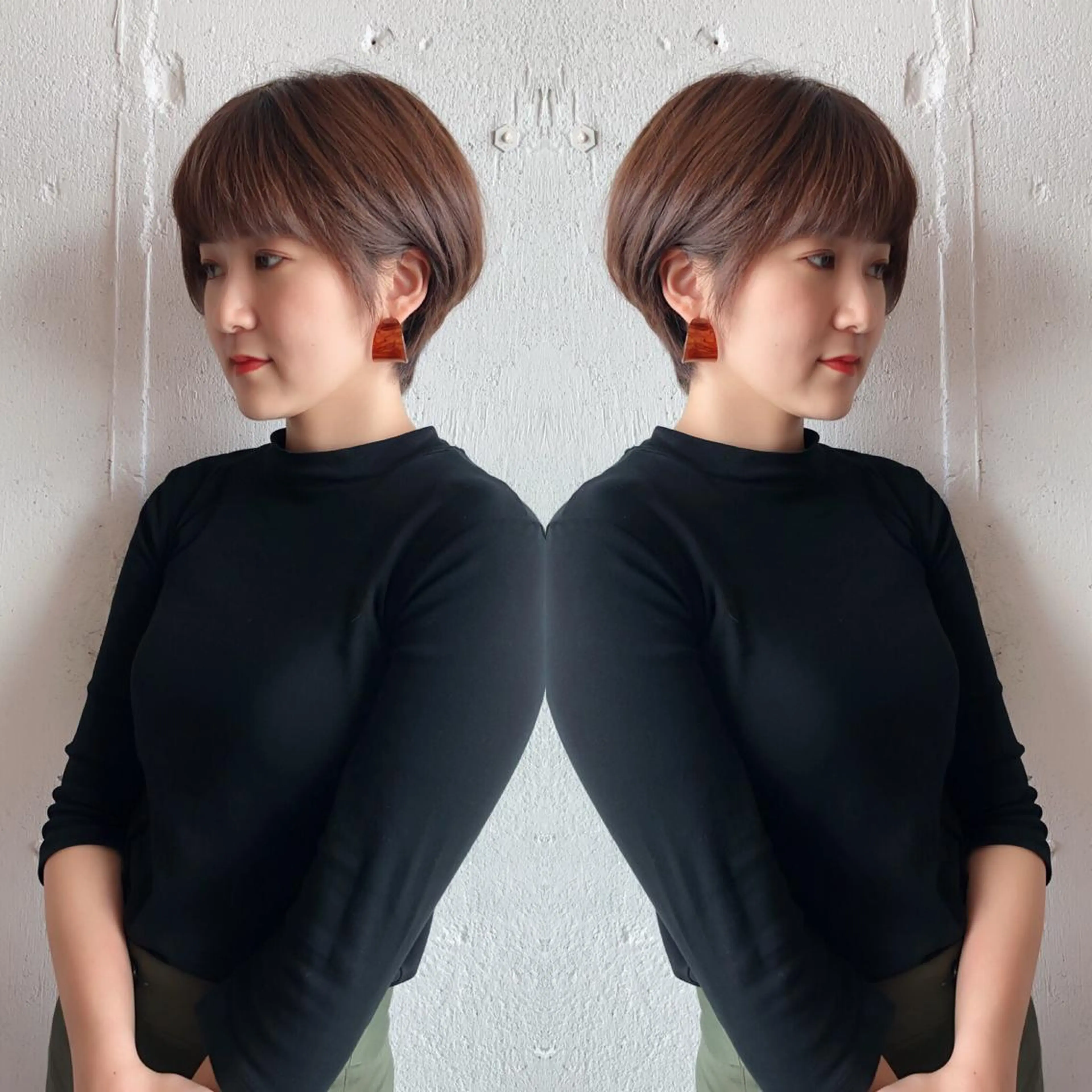 ショート ショートボブ ボブ ショートヘア カット ヘアカラー トリートメント あらき ちさとのヘアスタイル