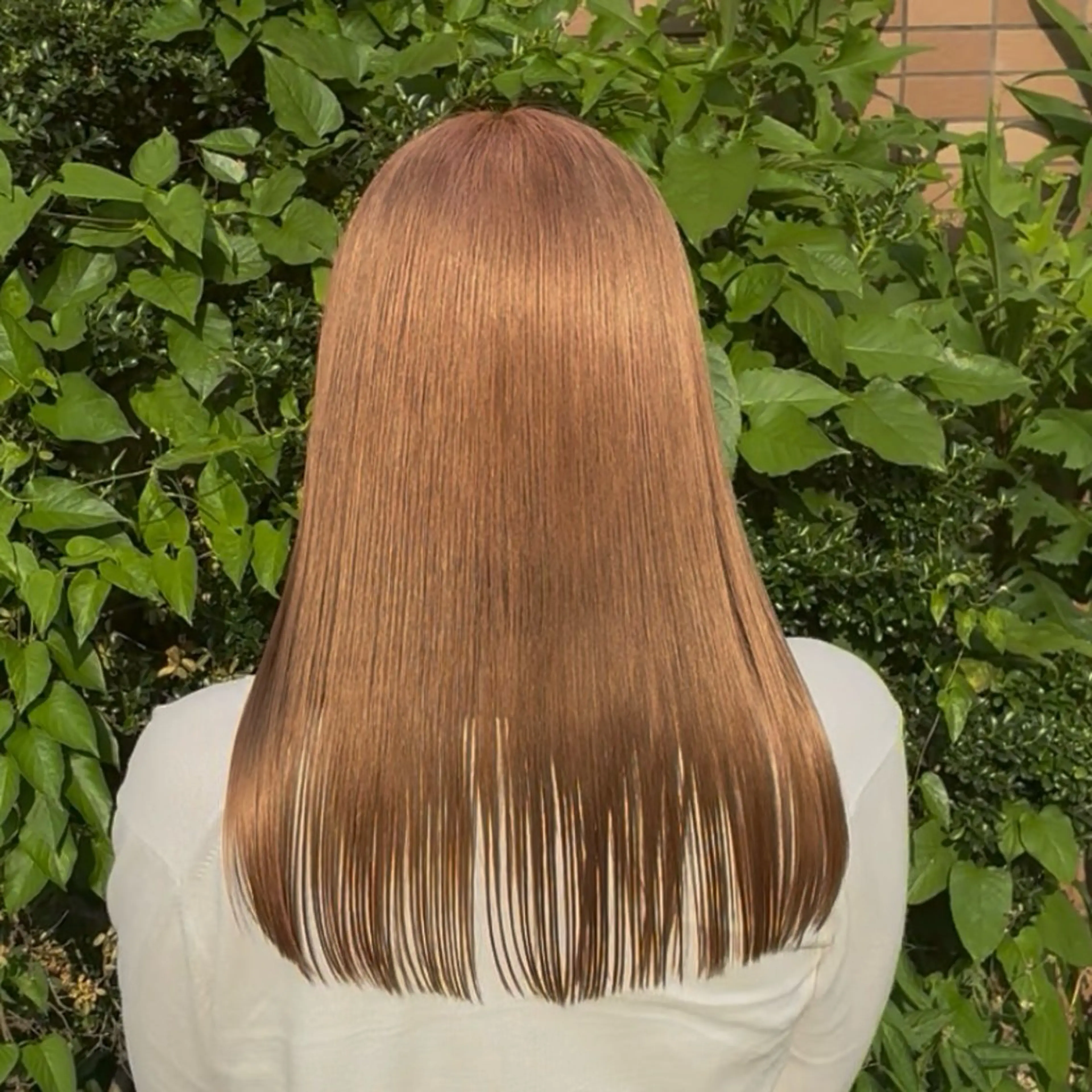 セミロング カット ヘアカラー トリートメント ハイトーン/レイヤー カット/TAKEのヘアスタイル