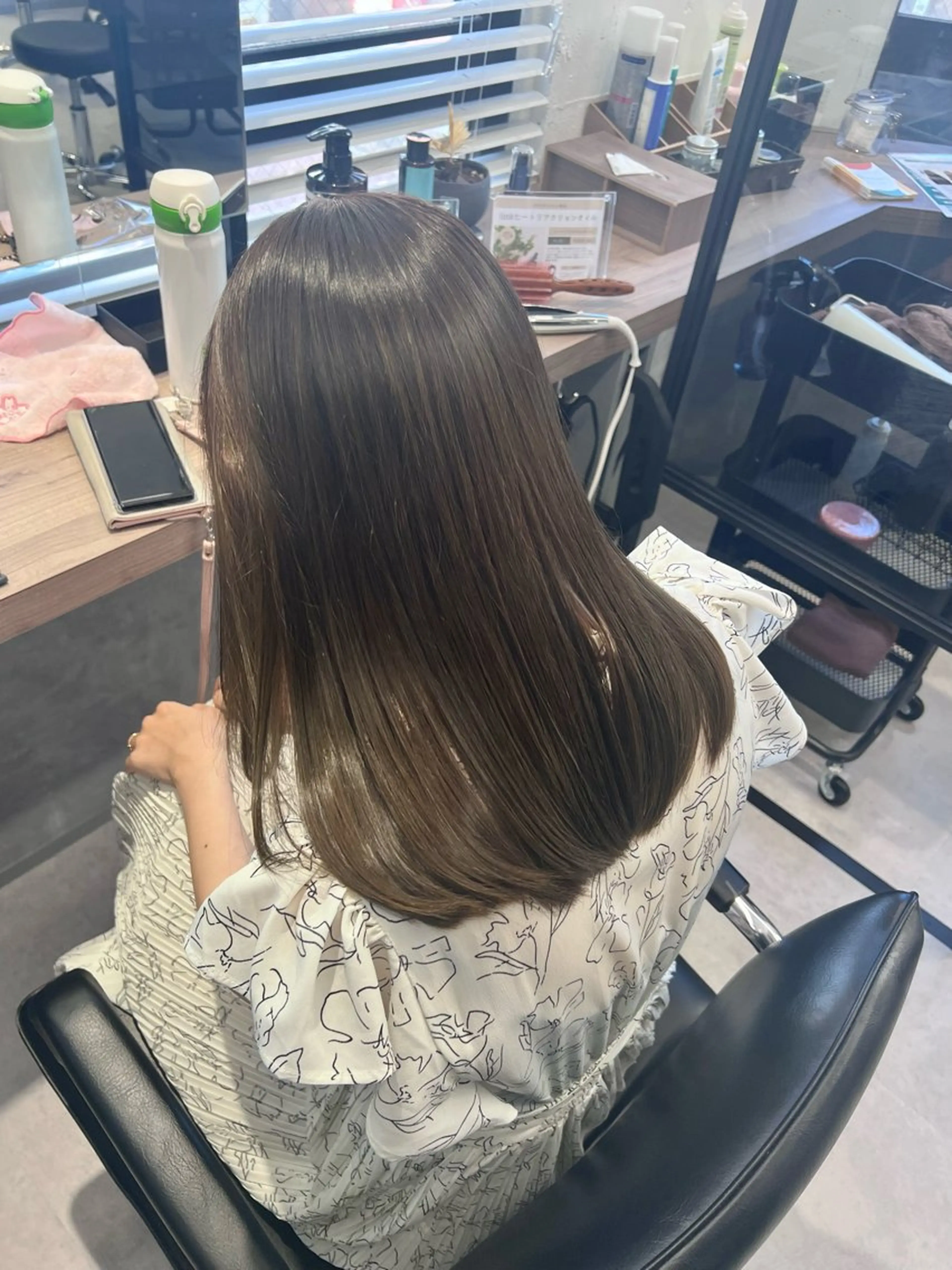 ロング カラー 髪質改善 トリートメント 白髪ぼかし￤中央林間 ￤柳川拓哉のヘアスタイル