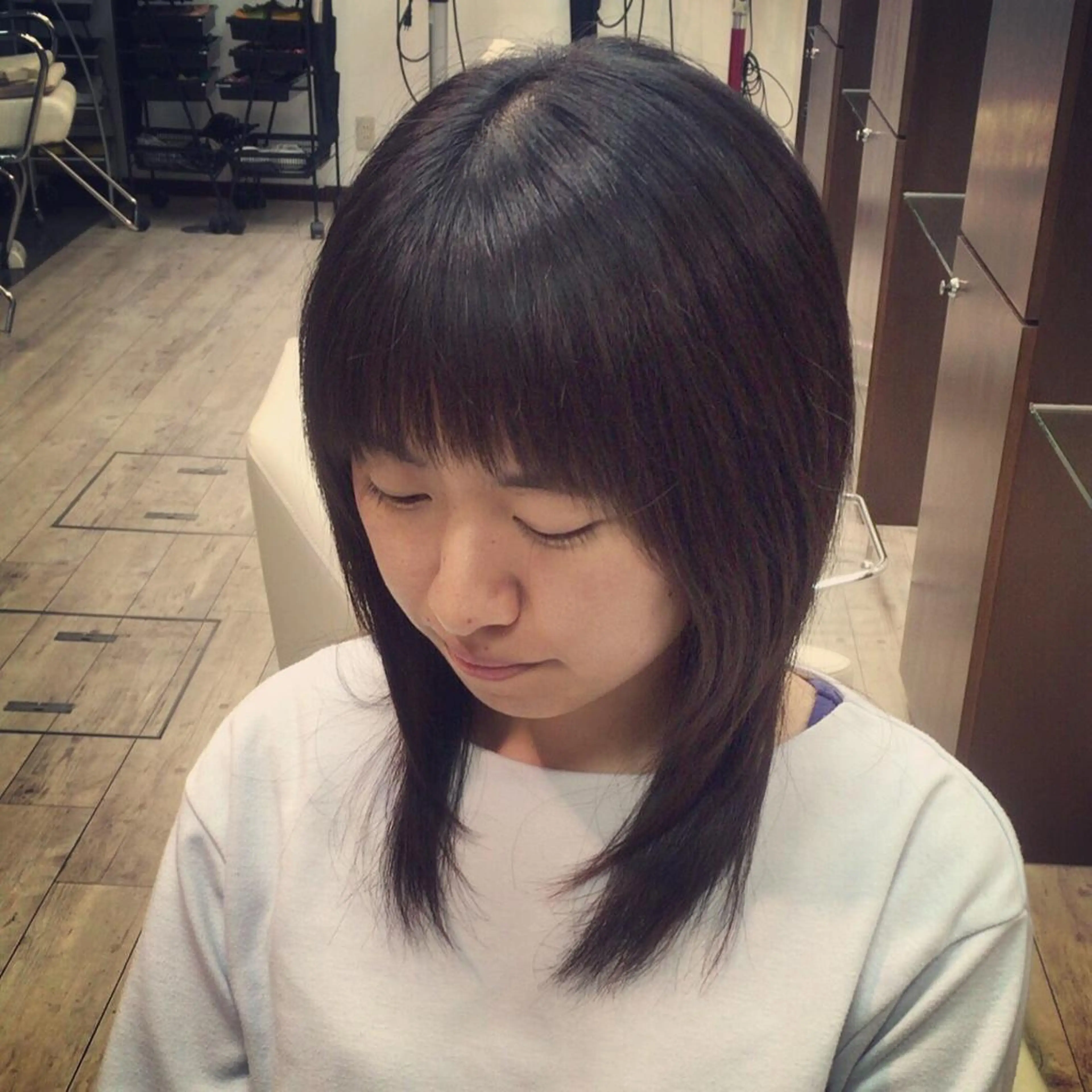 ショート ミディアム セミロング ロング カラー パーマ ヘアアレンジ メンズ キッズ ネイル まつエク Leyシェアサロン所属・Ken ドライカット ✂️髪質改善のヘアスタイル