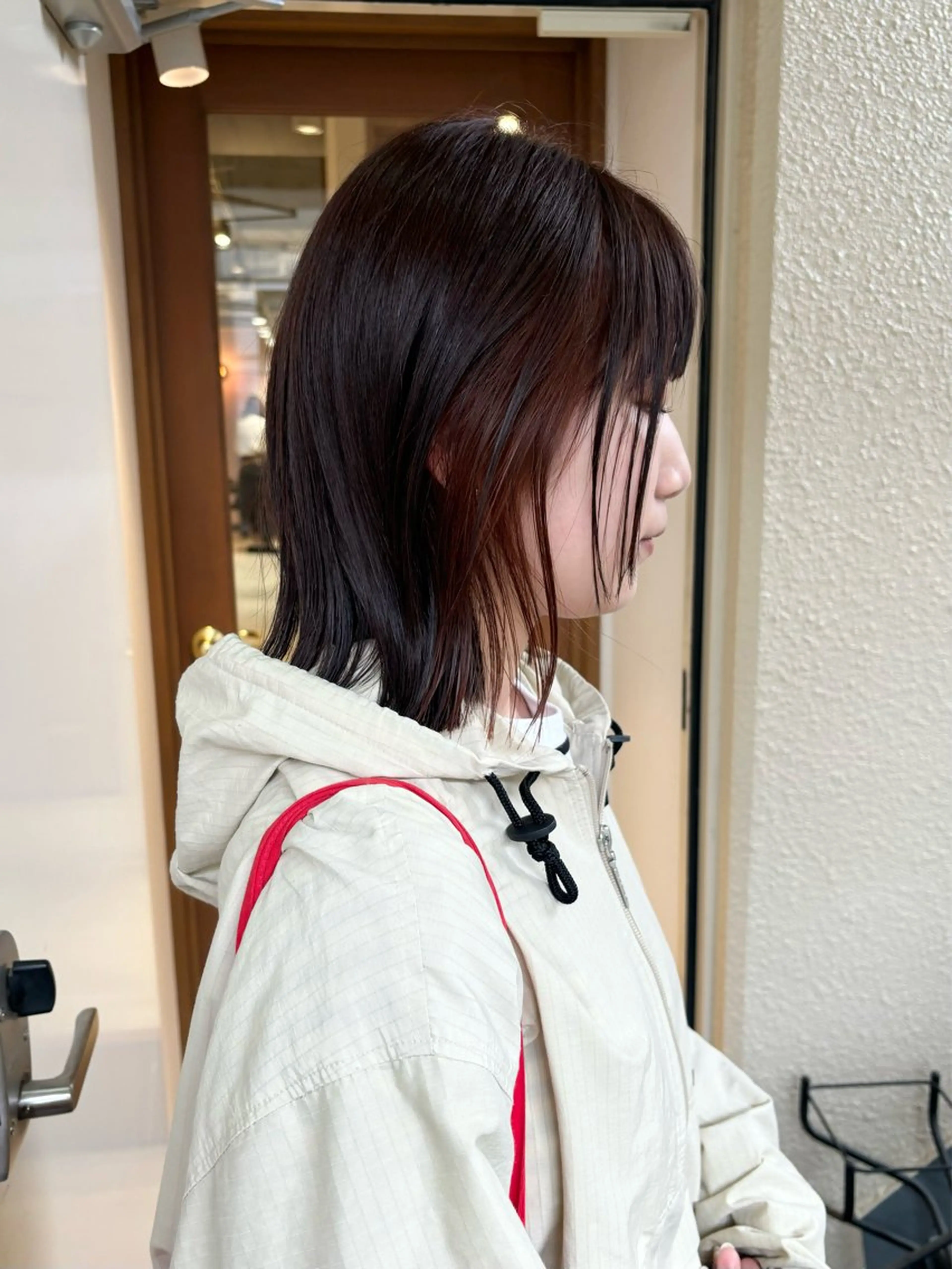 ミディアム カラー カット ヘアカラー トリートメント mei|顔まわり ×透明感カラーのヘアスタイル