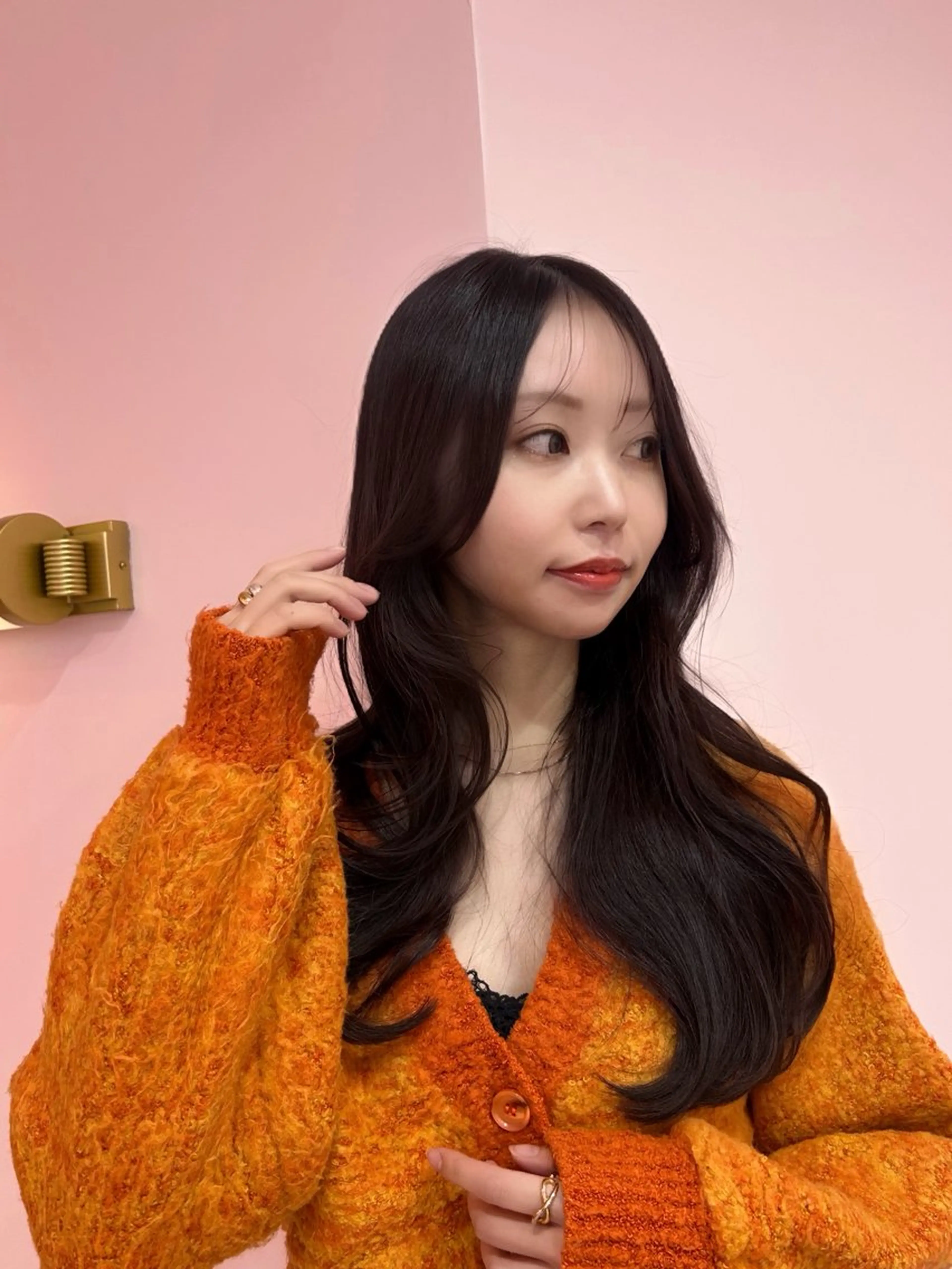 カラー ヘアカラー トリートメント Rina 透明感カラーのヘアスタイル