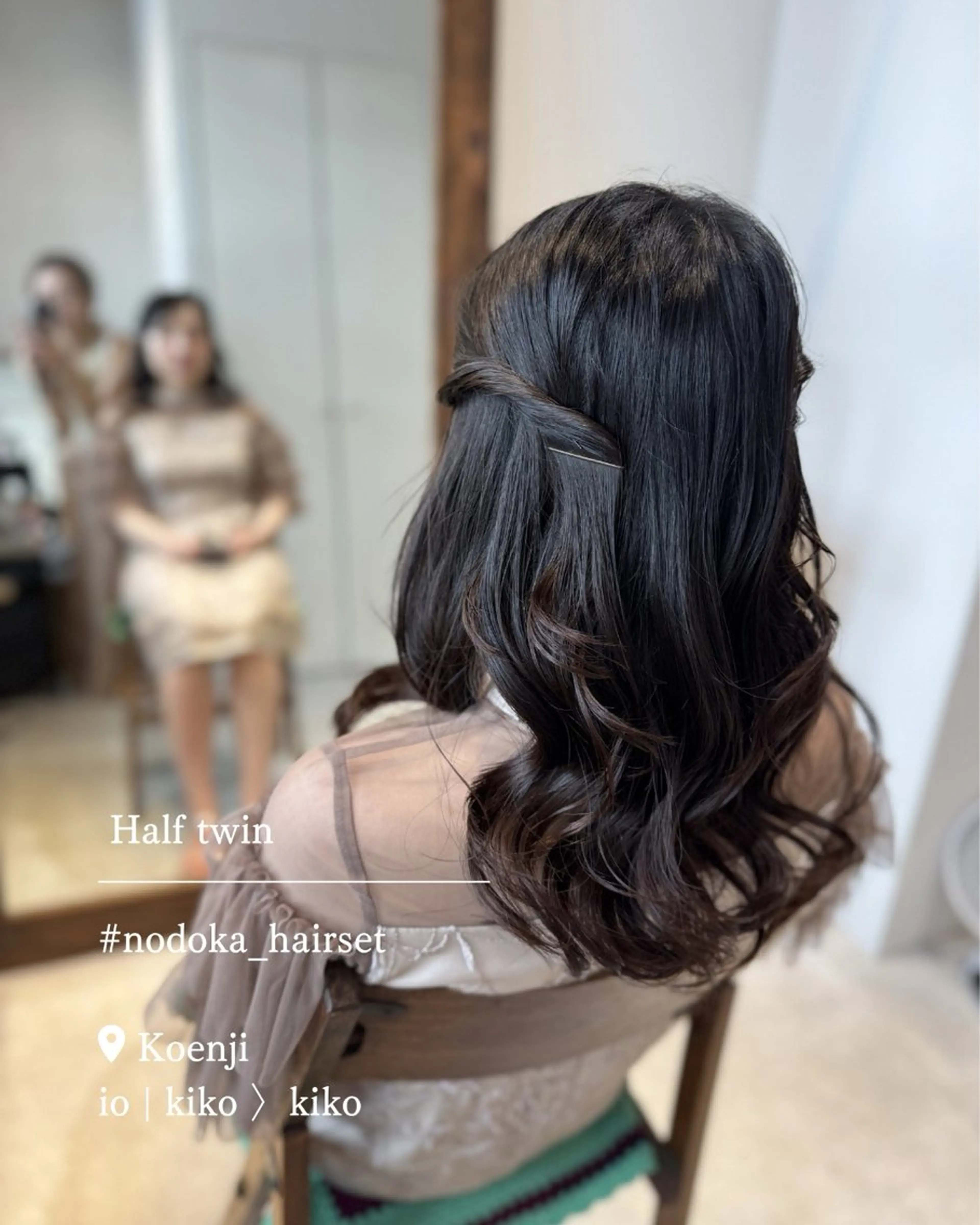 セミロング ヘアアレンジ ヘアセット お呼ばれセット🕊️ 高円寺/太田和のヘアスタイル