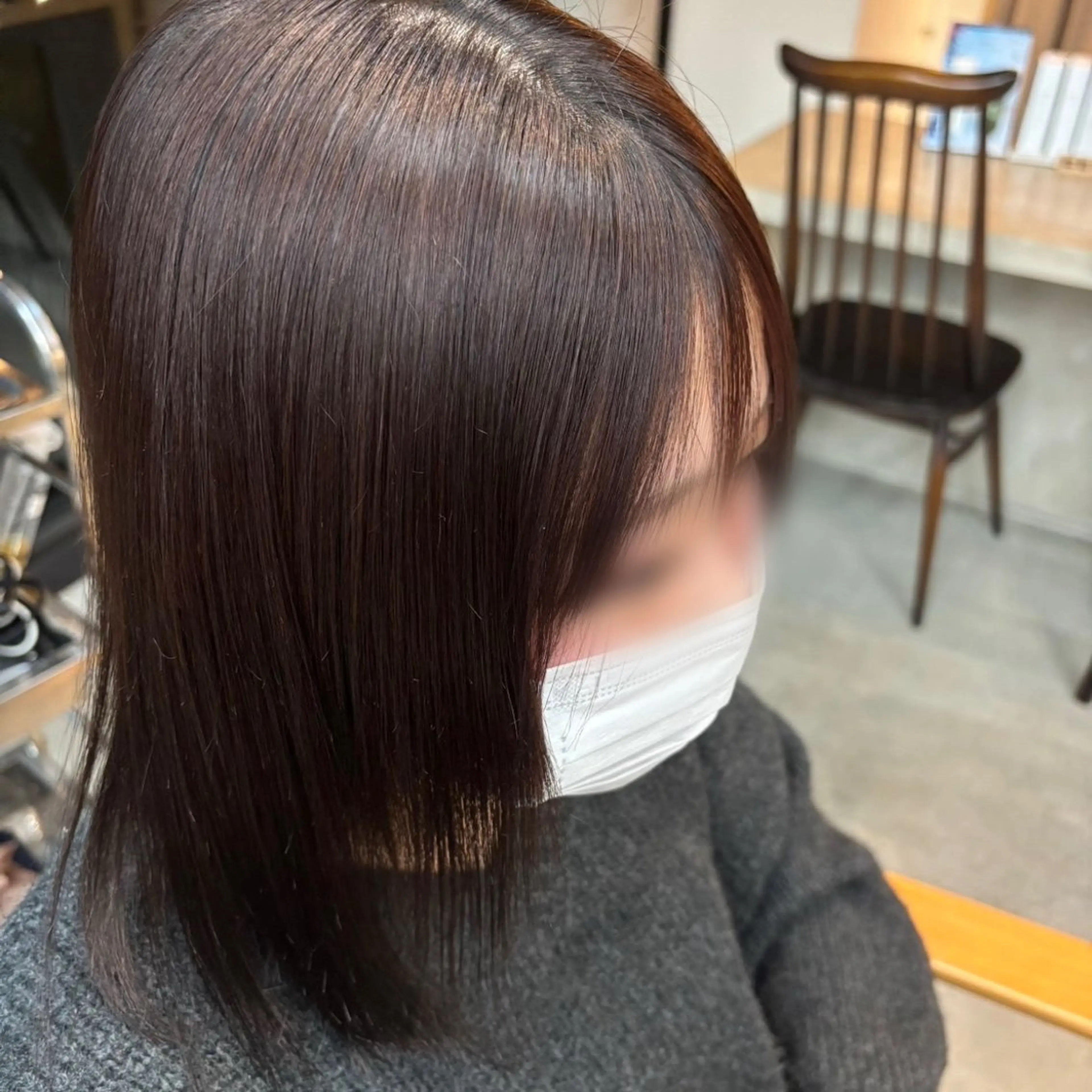 ミディアム カット 縮毛矯正 トリートメント afeelriamo所属・オオバヤシ マホのヘアスタイル