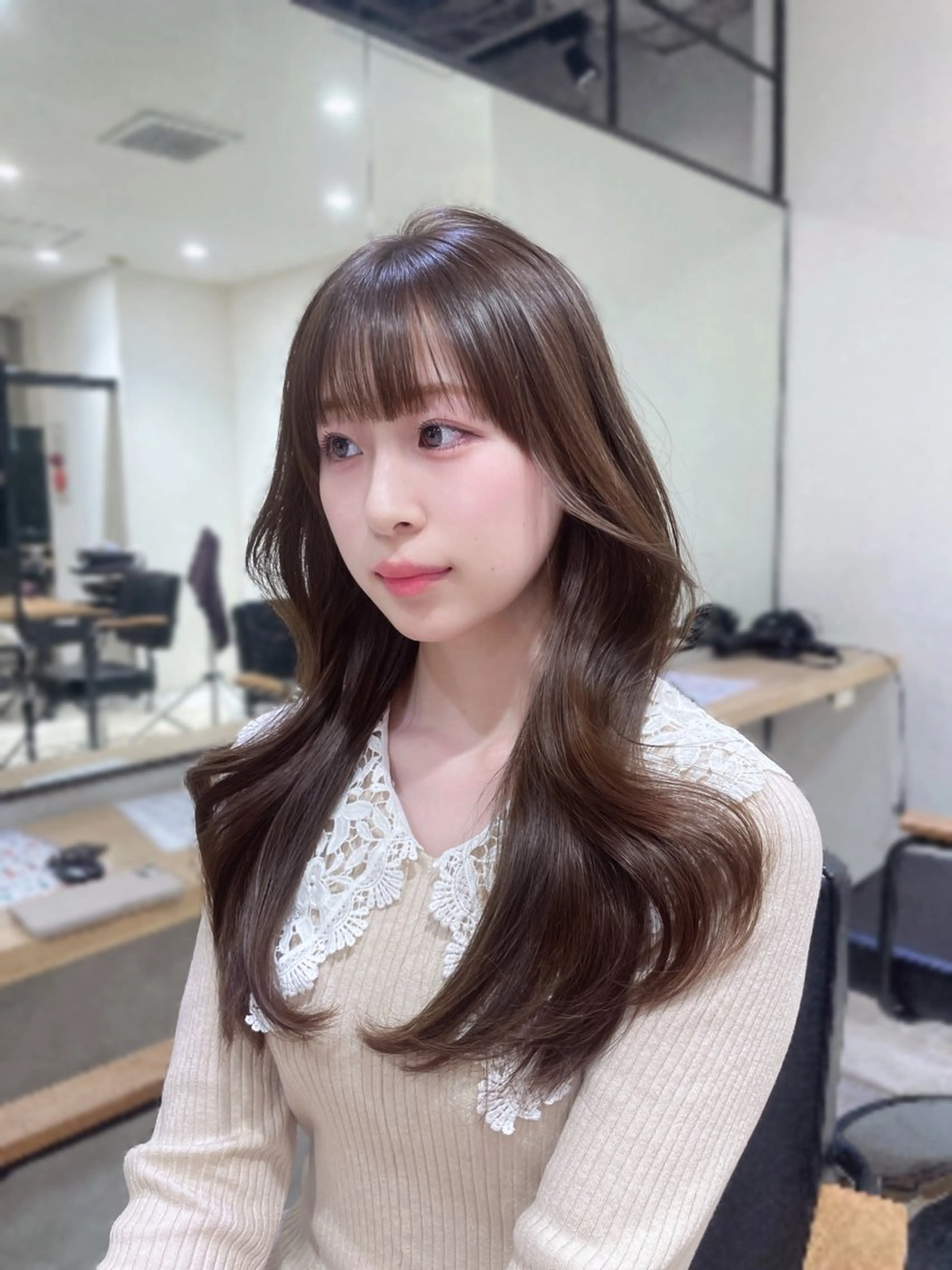 ロング カット 縮毛矯正 トリートメント Cloe所属・𝑨𝑴𝑰 🎀 ガーリーヘア🤍のヘアスタイル