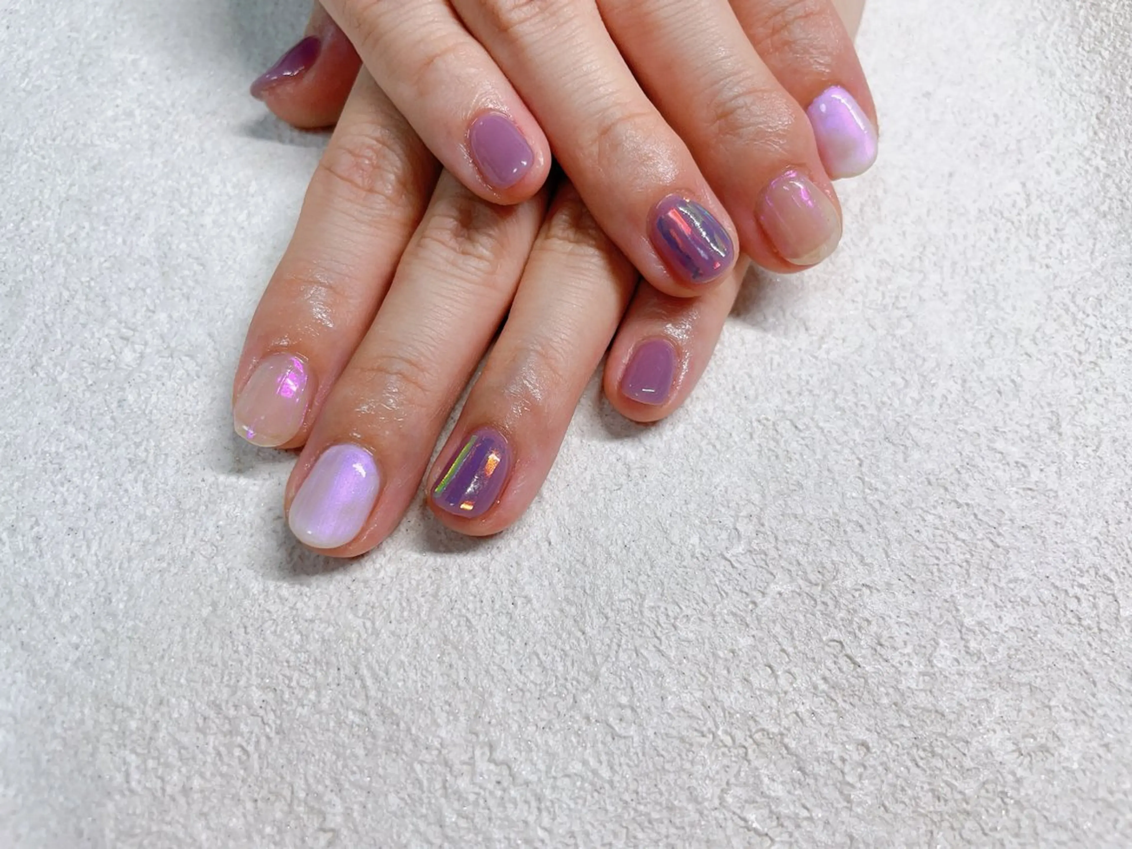 ネイル オーロラネイル フラワーネイル フットネイル フレンチネイル ジェルネイル ハンドネイル Mogu nail 二子玉川のネイルデザイン