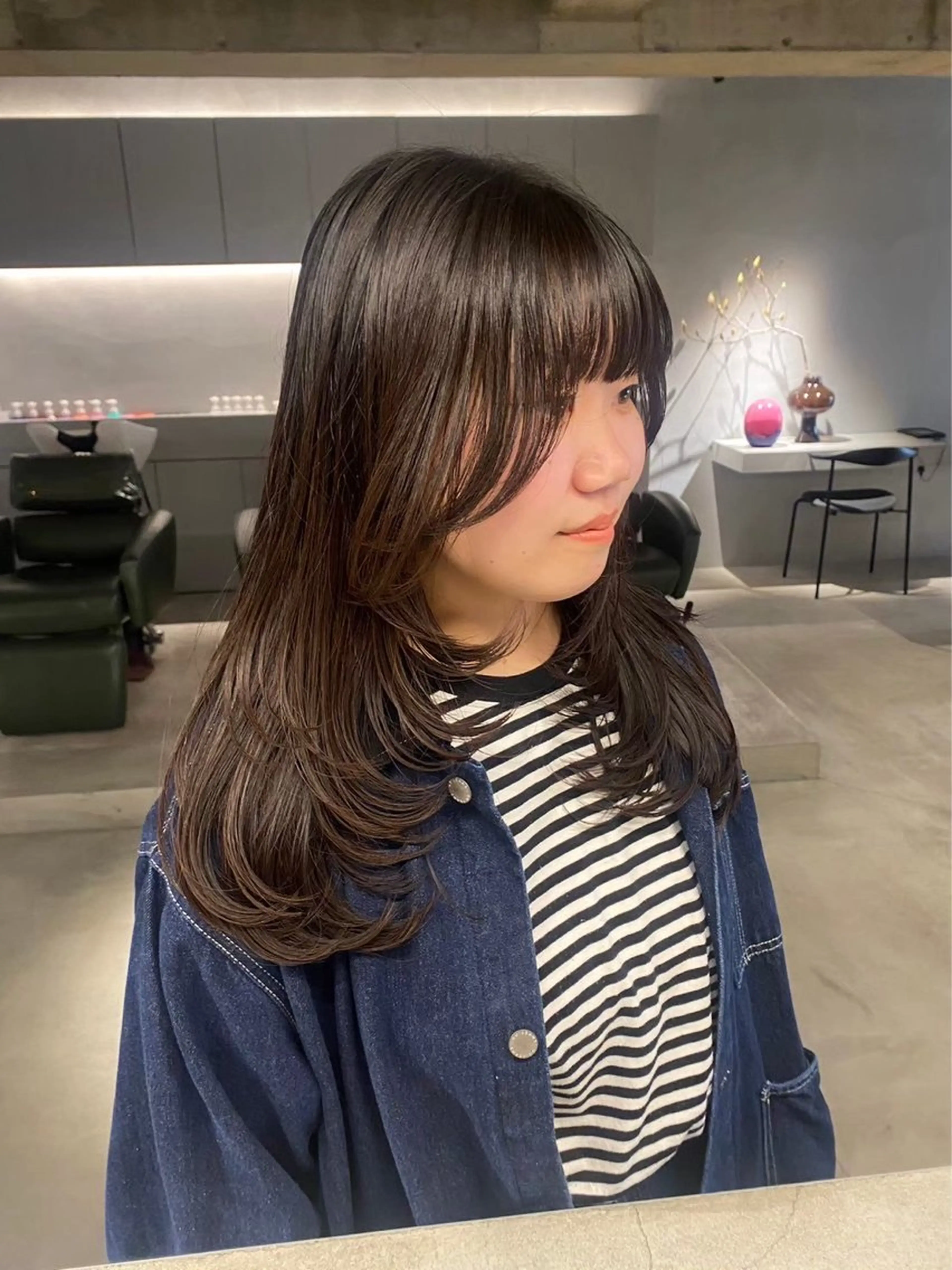 ロング カラー 中村 衣里のヘアスタイル