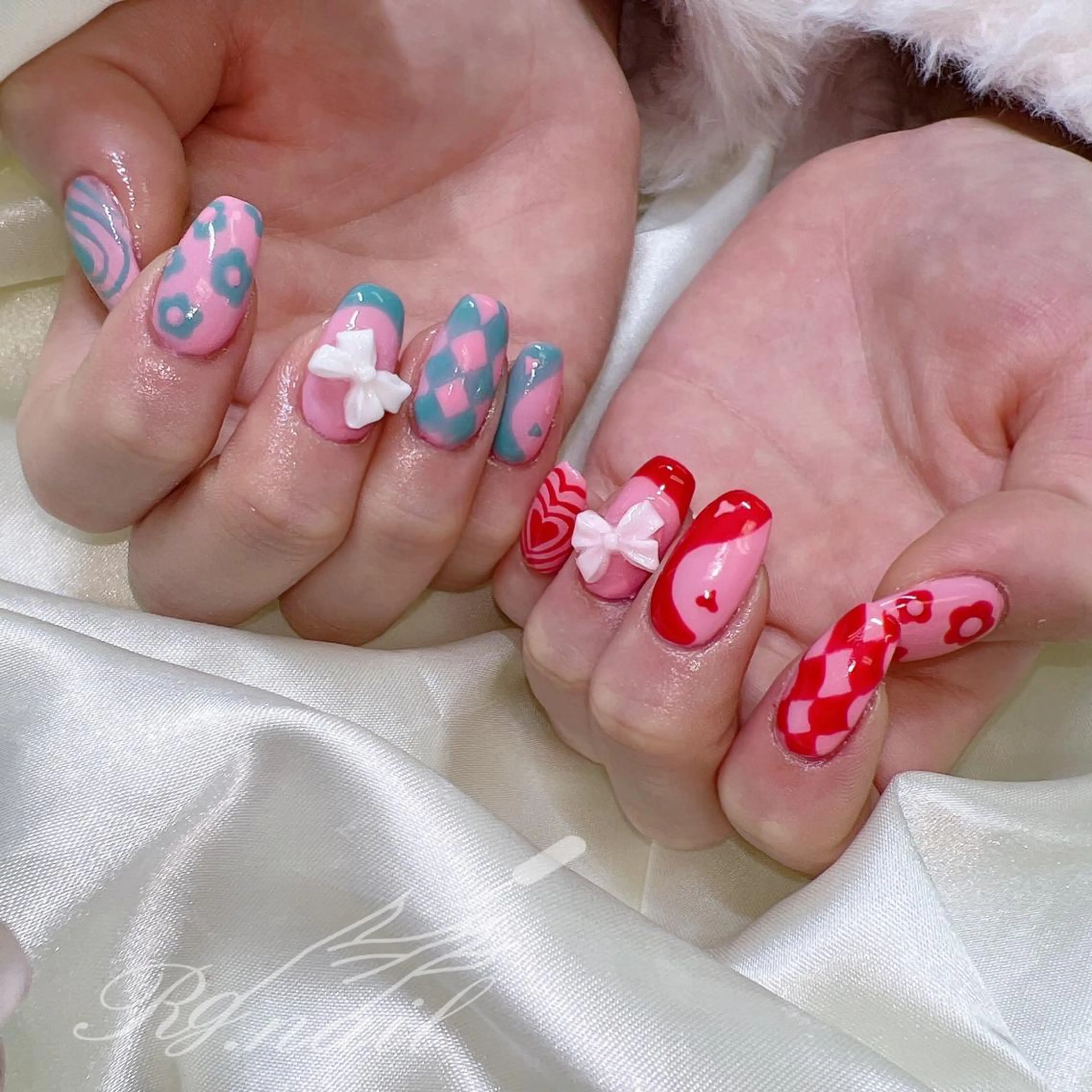 ネイル リボン Cho Artネイル所属・Cho Art ネイルのネイルデザイン