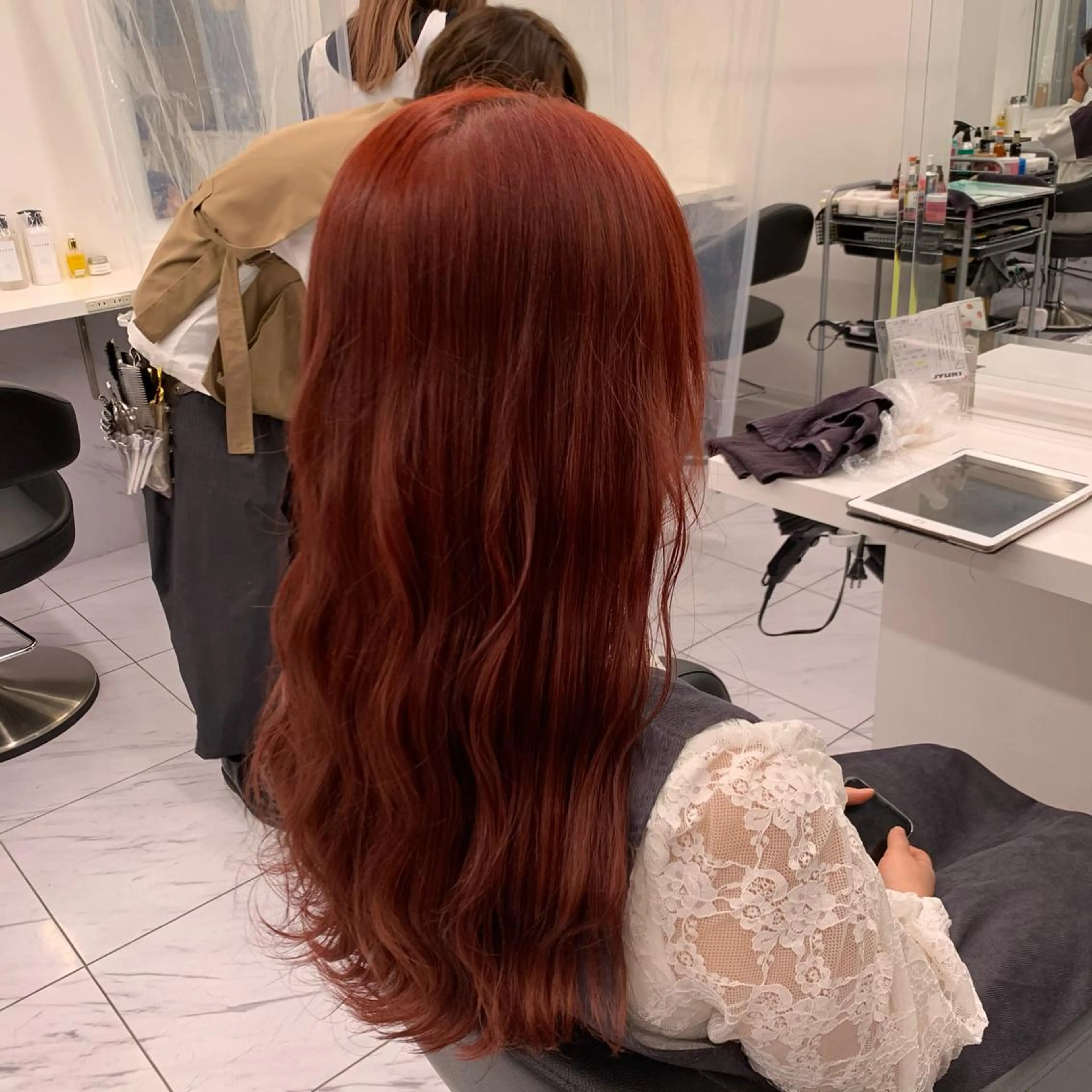 セミロング カラー パーマ ヘアアレンジ メンズ ネイル マツエク・マツパ neon hair所属・🩵 JURI🩵のヘアスタイル