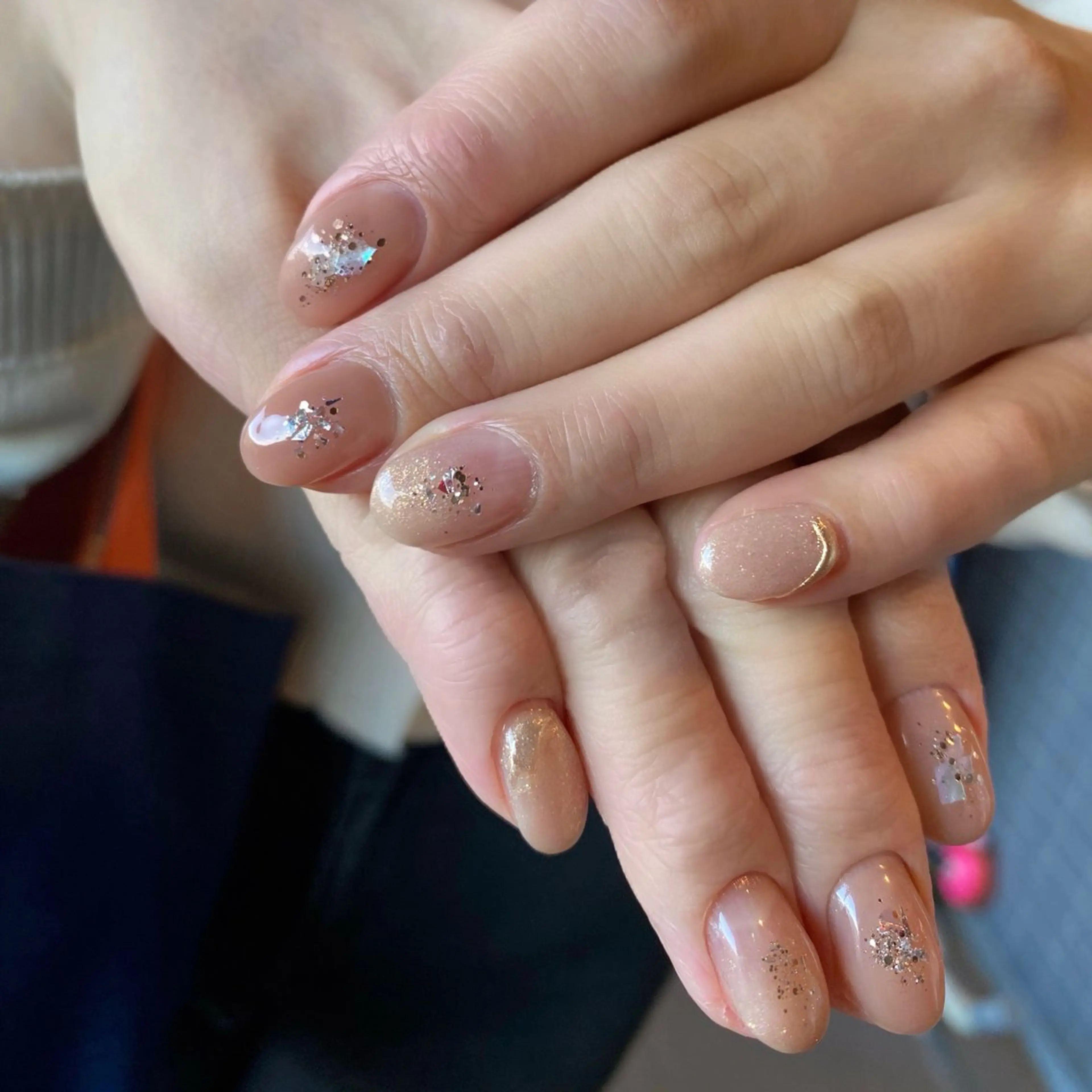 ネイル アートネイル ニュアンスネイル シンプルネイル amuse 手書きニュアンスのネイルデザイン