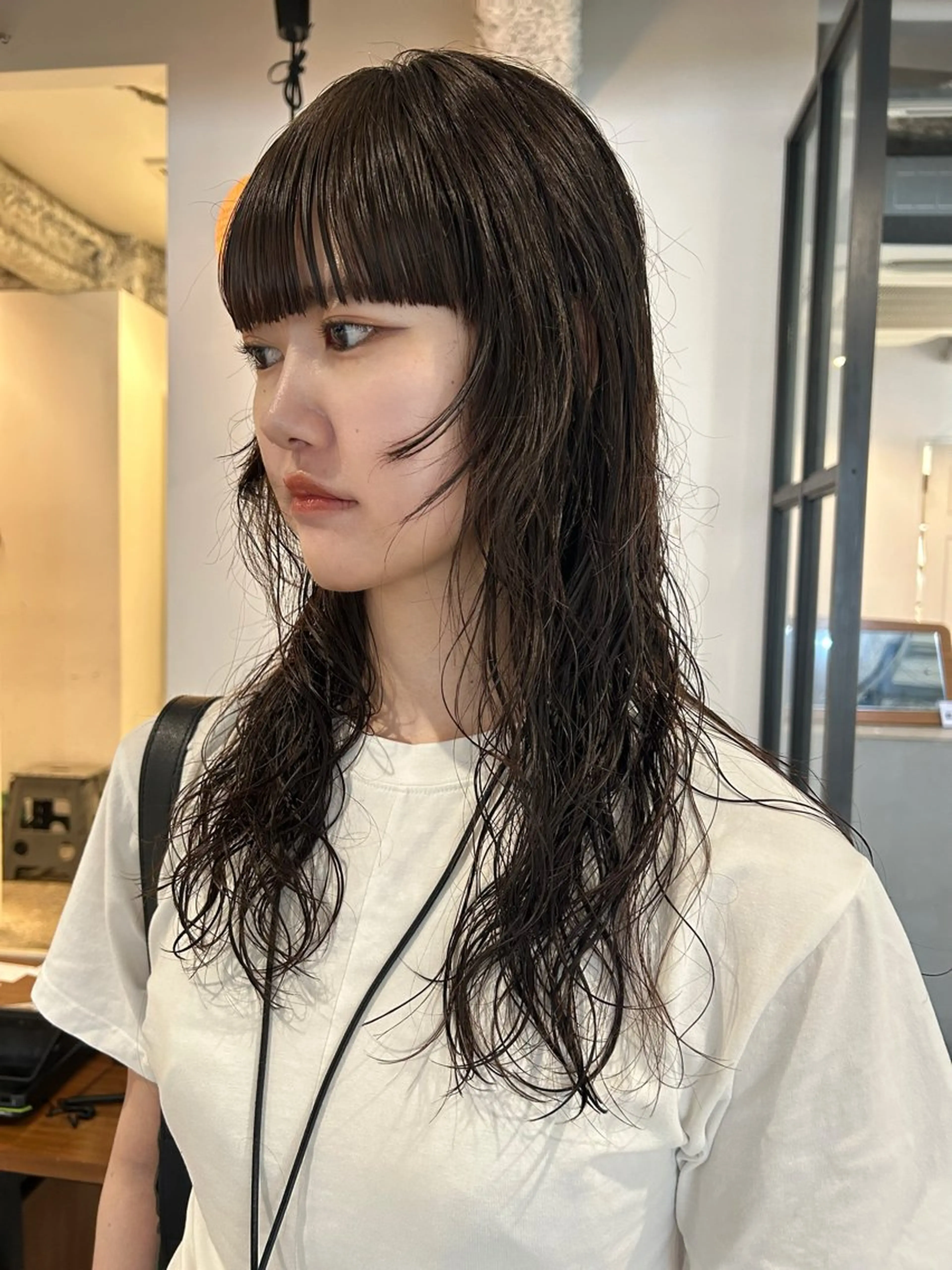 ロング カラー パーマ カット パーマ 🎀suzuna 透明感colorのヘアスタイル