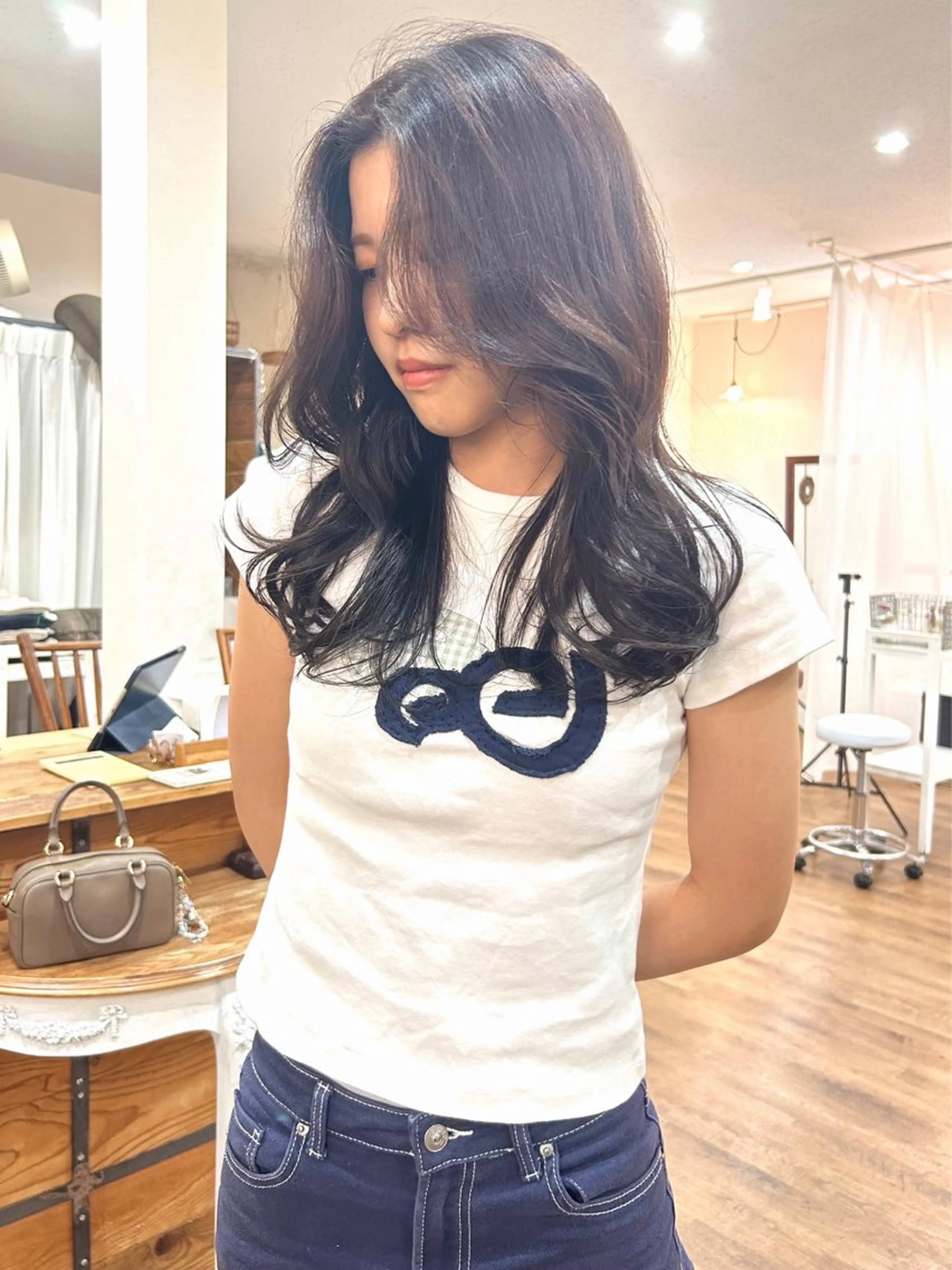 ロング カラー ブラウンカラー 久保田 優のヘアスタイル