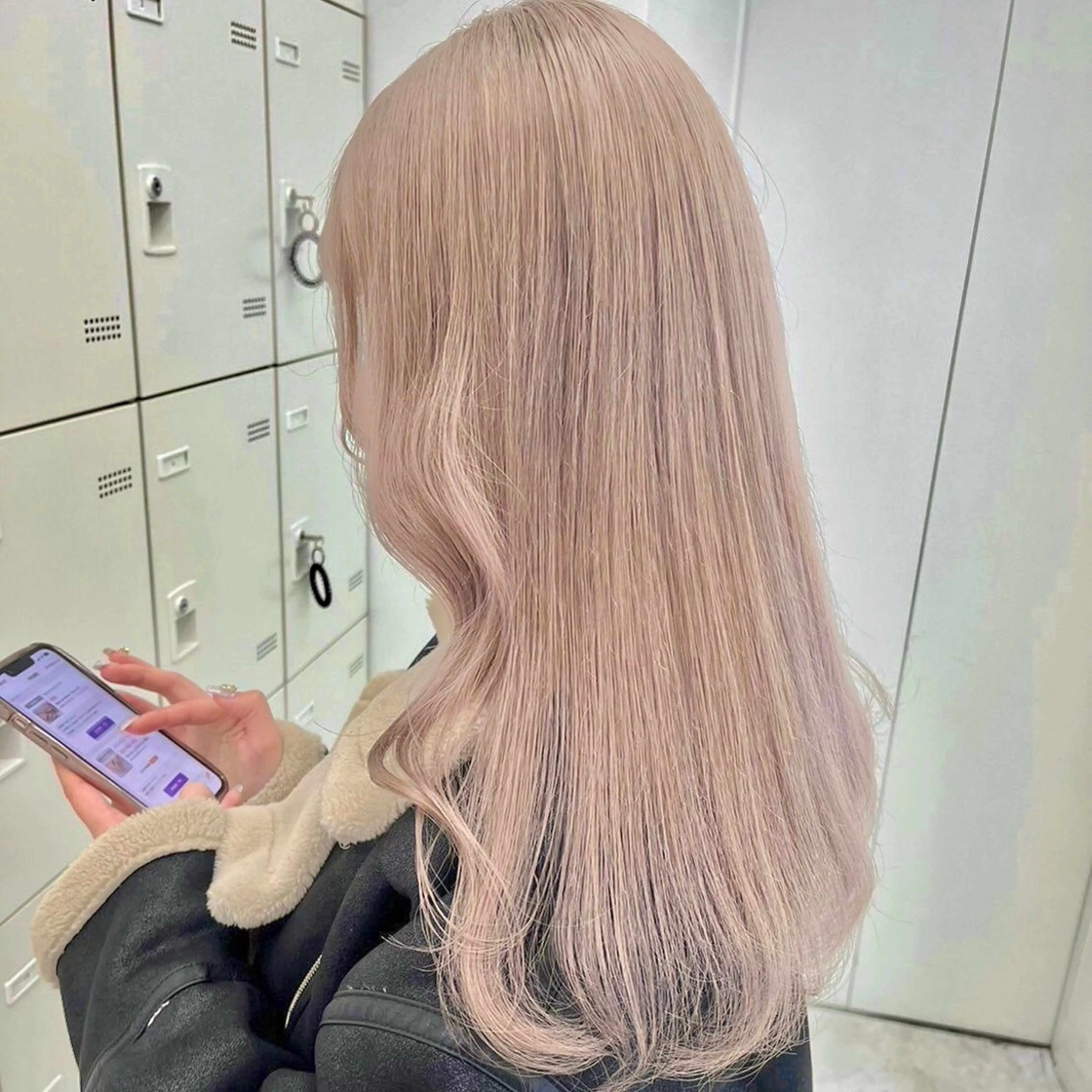 ミディアム カット ヘアカラー トリートメント ブラウンベージュ🤎 ブリーチなし🤎のヘアスタイル