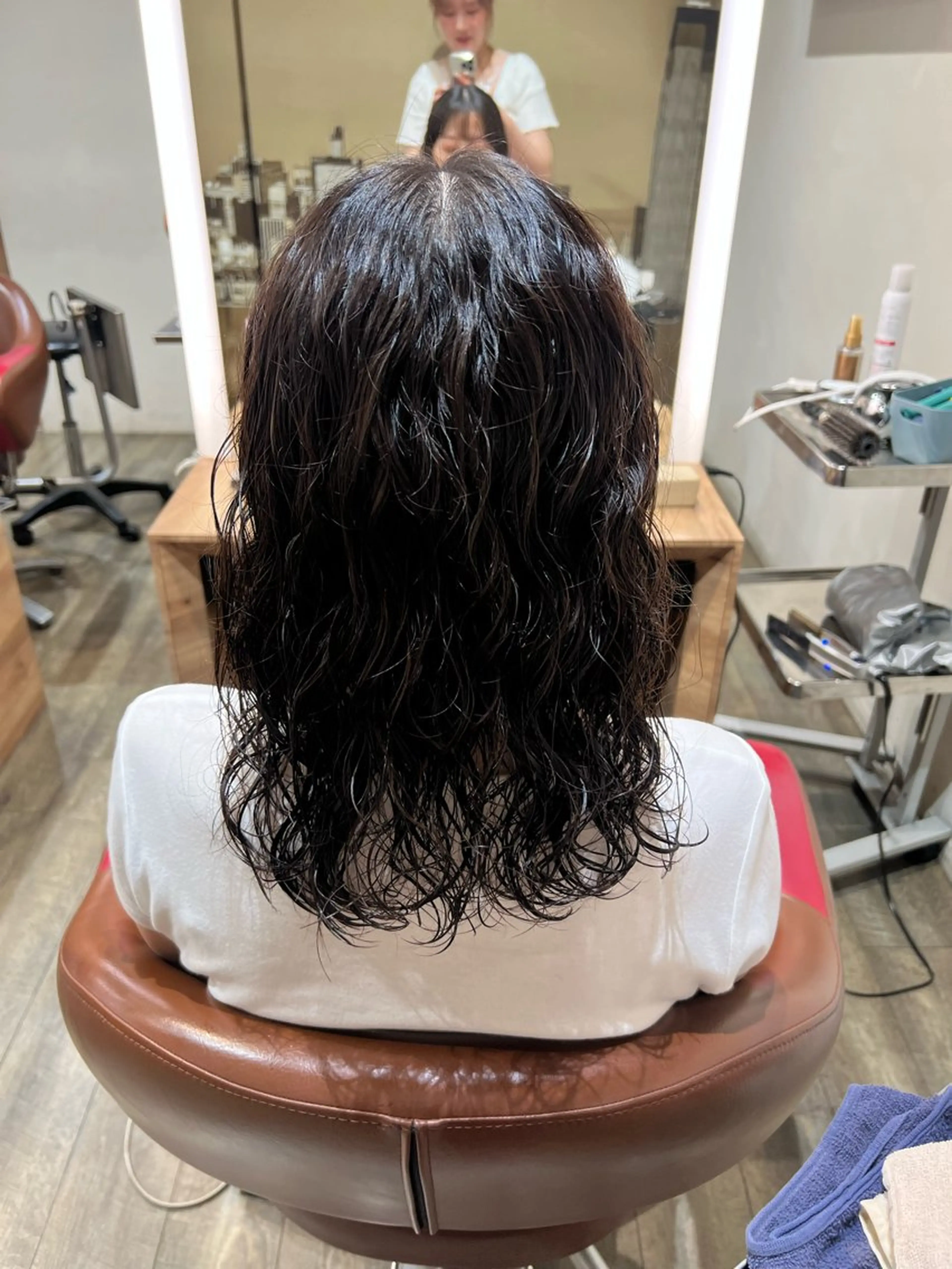 ミディアム パーマ 透明感カラー/ボブ/ 瀬島せりかのヘアスタイル