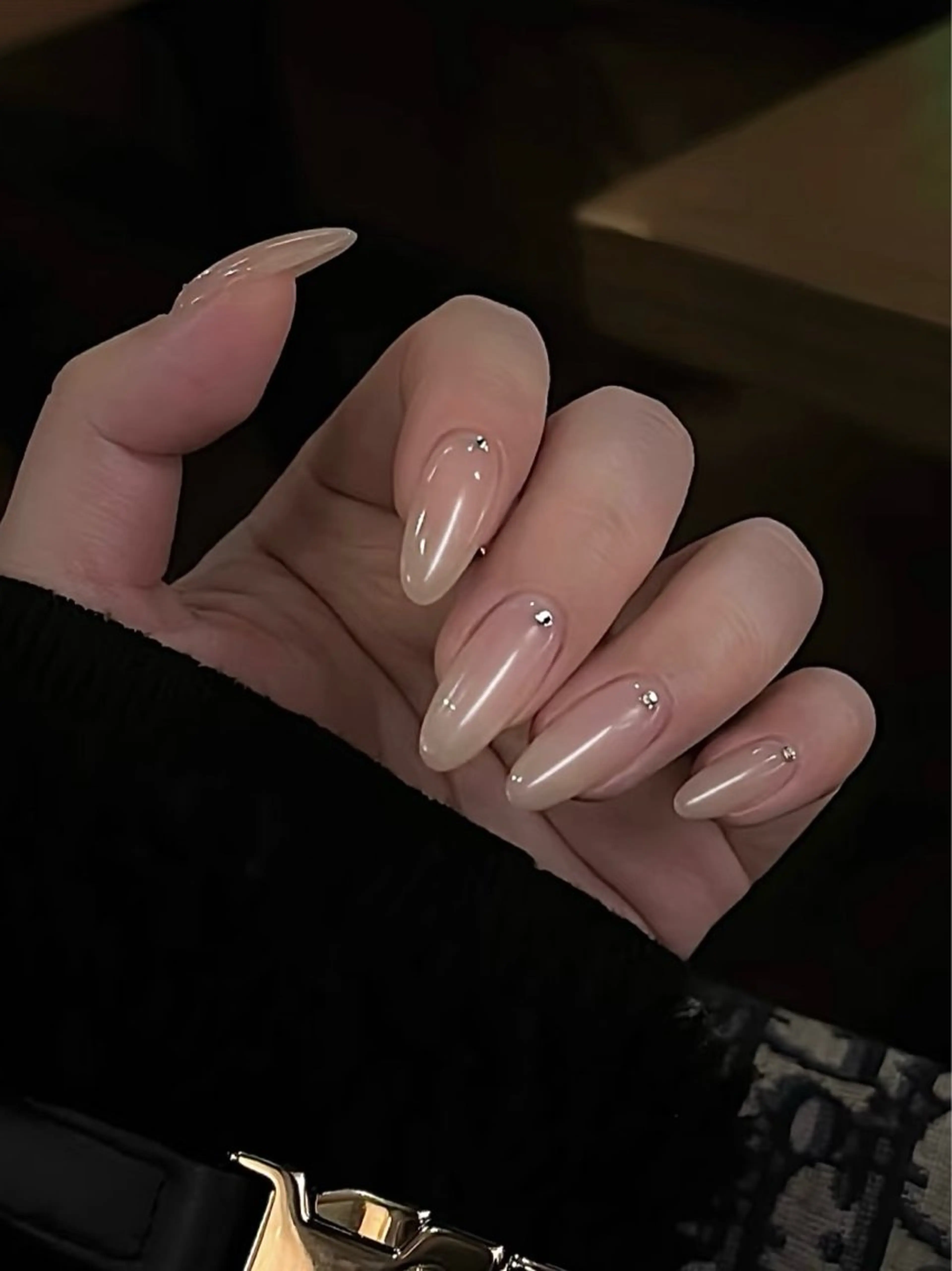 ネイル フラワーネイル フレンチネイル ジェルネイル ガラスフレンチ ハート ハンドネイル BabyYouMi nailのネイルデザイン