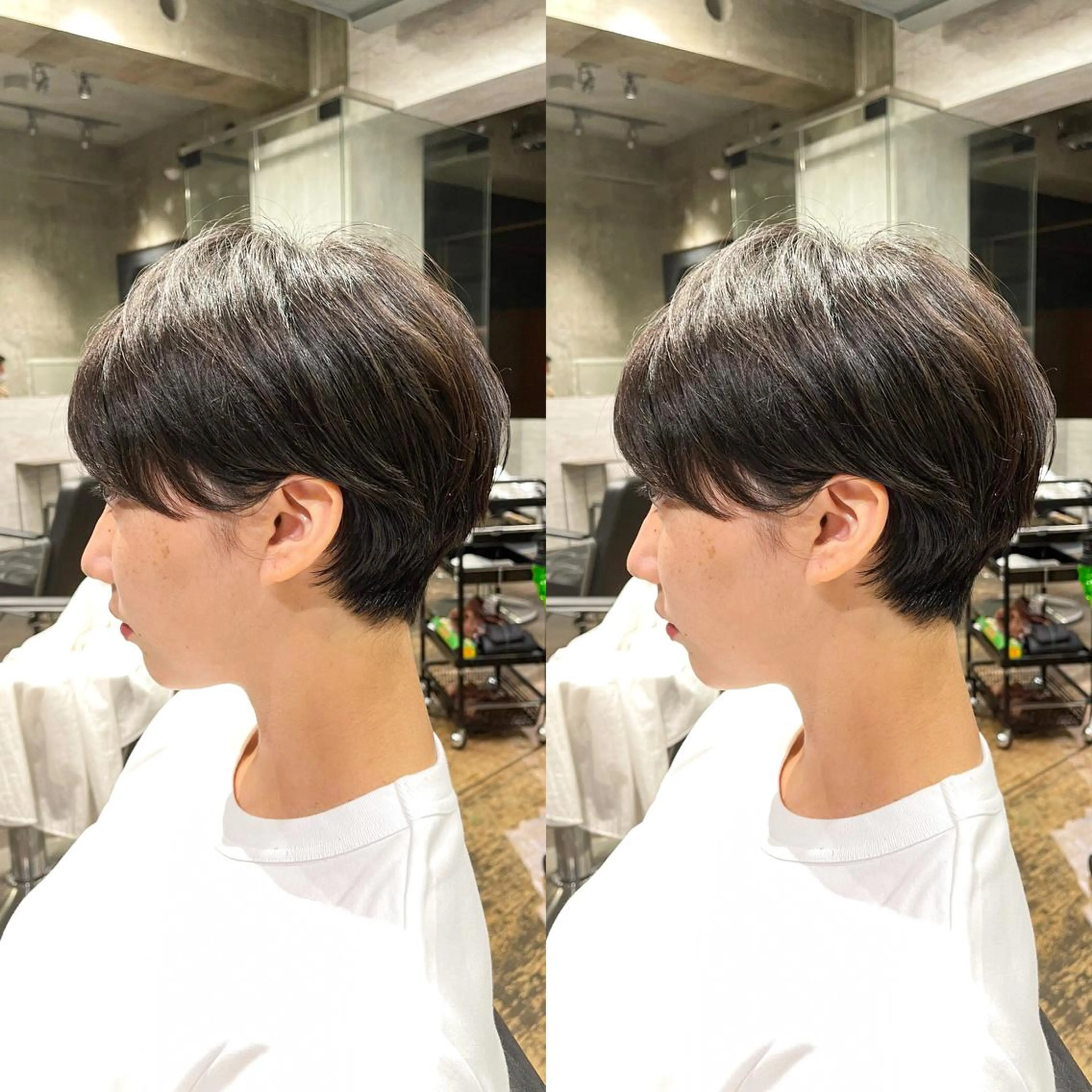 ショート レイヤー特化/小顔顔 周り/セノ/表参道のヘアスタイル