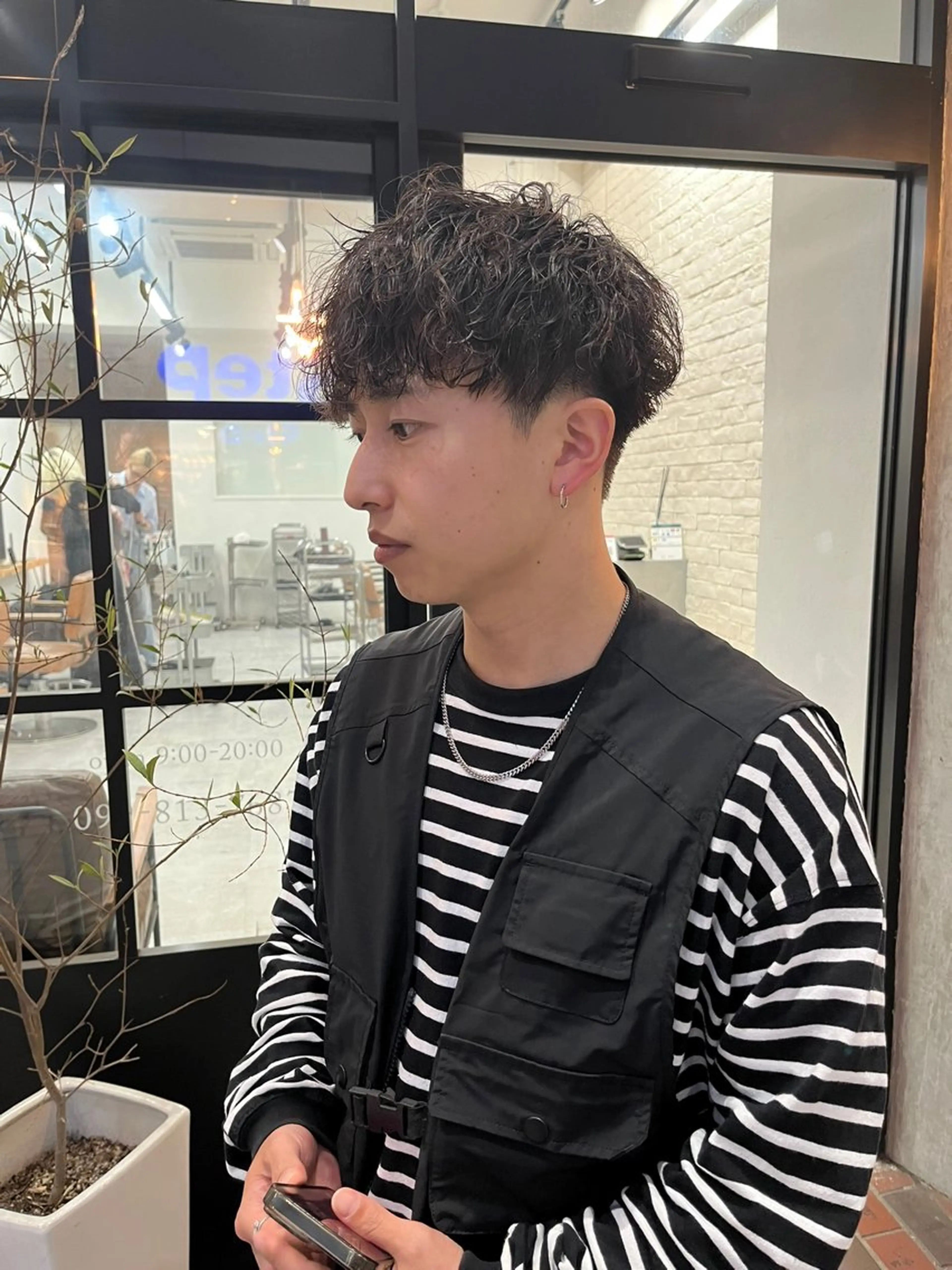 パーマ メンズ メンズパーマ 波巻きパーマ カット パーマ piilo所属・末吉 眞義のヘアスタイル