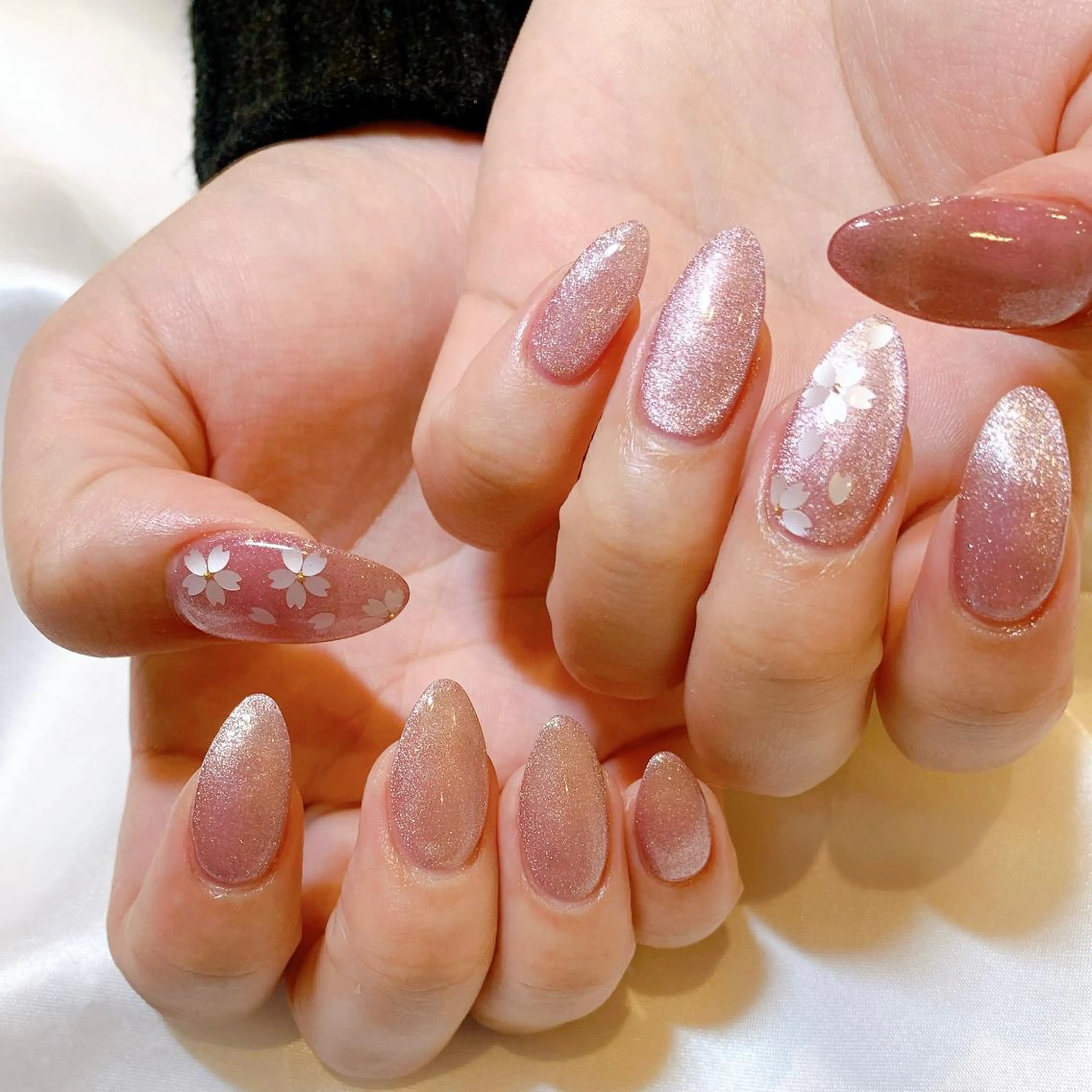 ネイル アートネイル 桜ネイル ハンドネイル ui nailのネイルデザイン