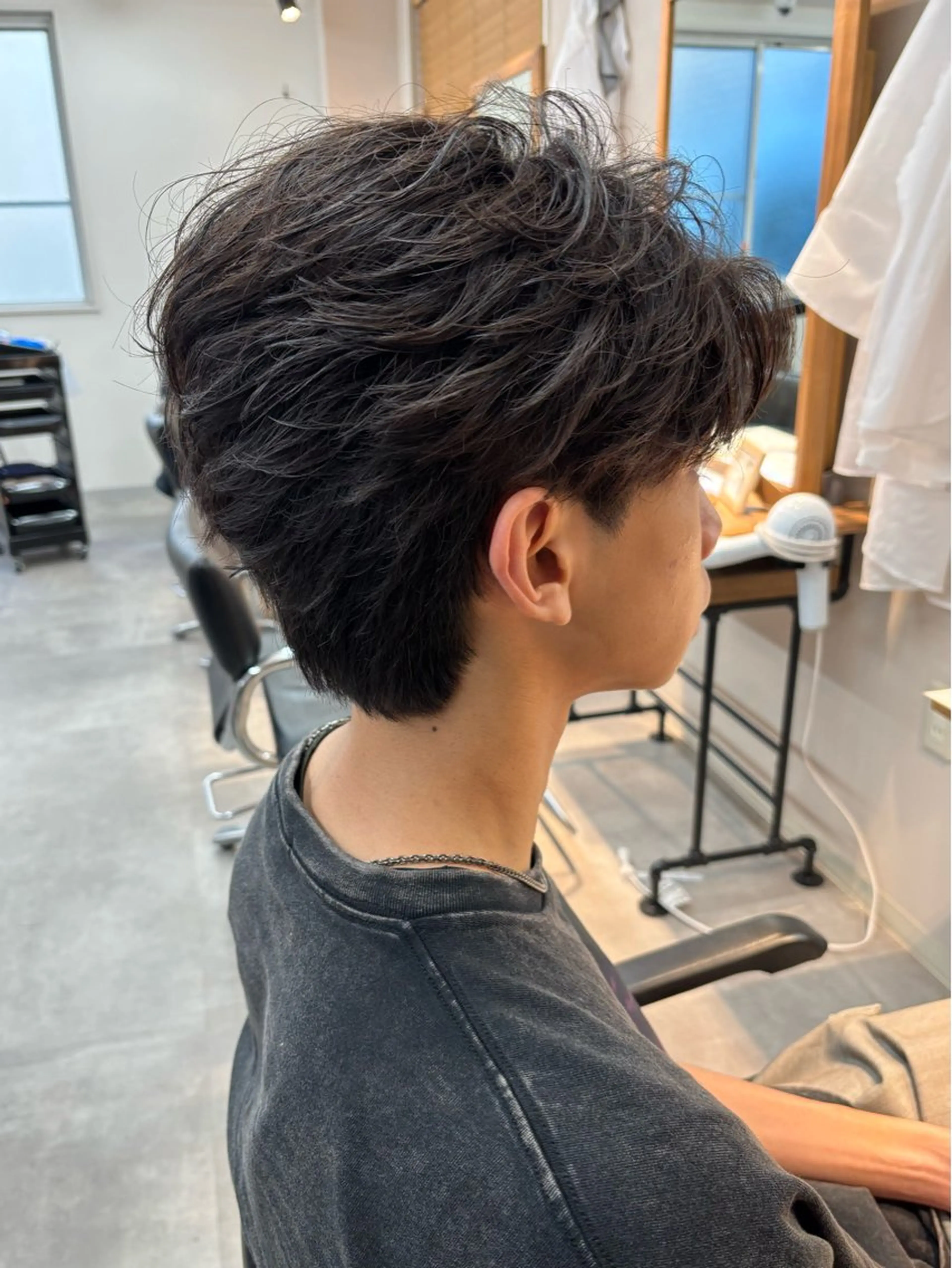 パーマ メンズ フェザーパーマ メンズパーマ カット パーマ フェザーパーマ/短髪 /メンズカット/保立のヘアスタイル