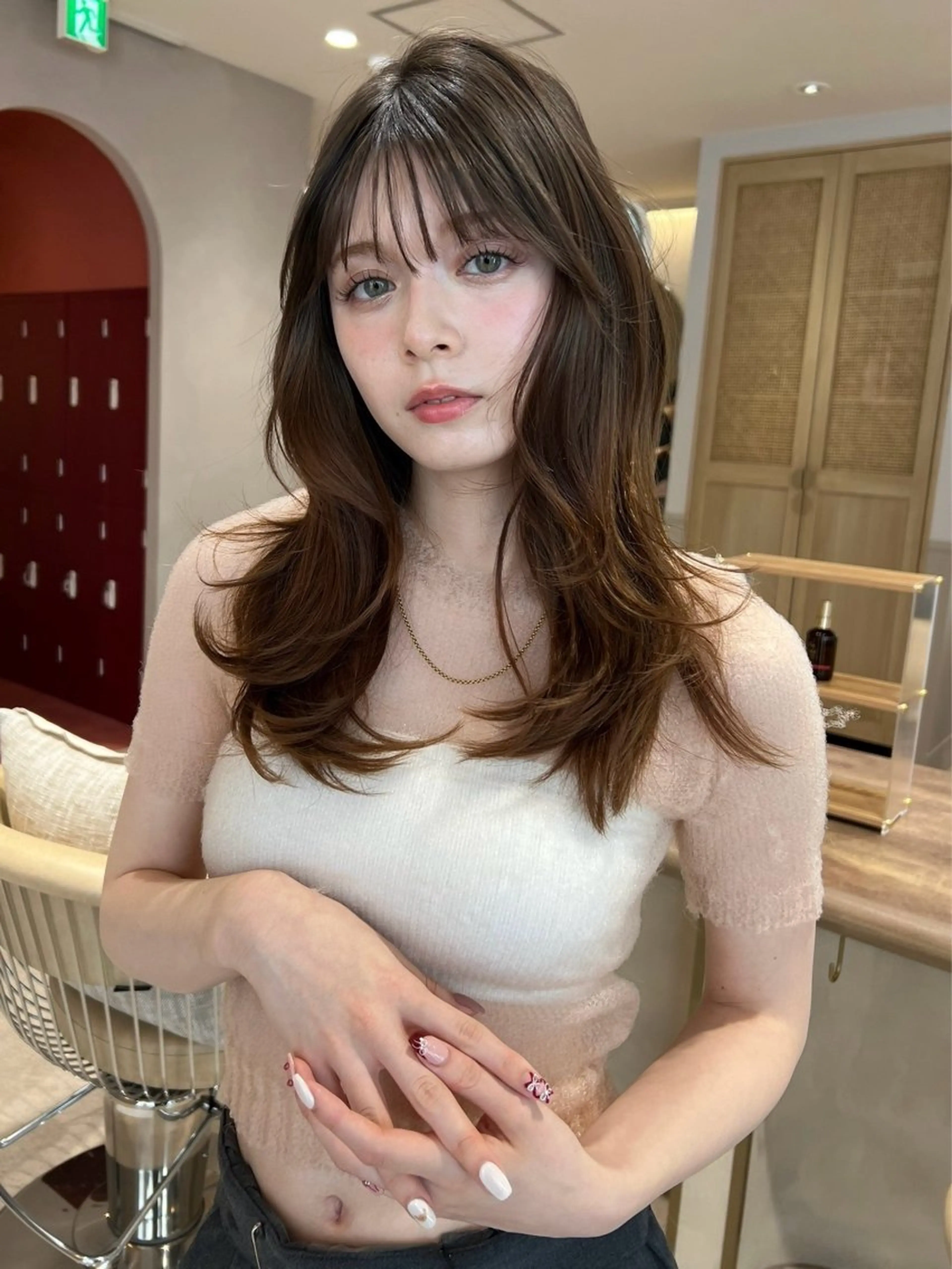 ロング レイヤーカット 梅田/髪質改善特化/ 艶カラー🫧さくらこのヘアスタイル