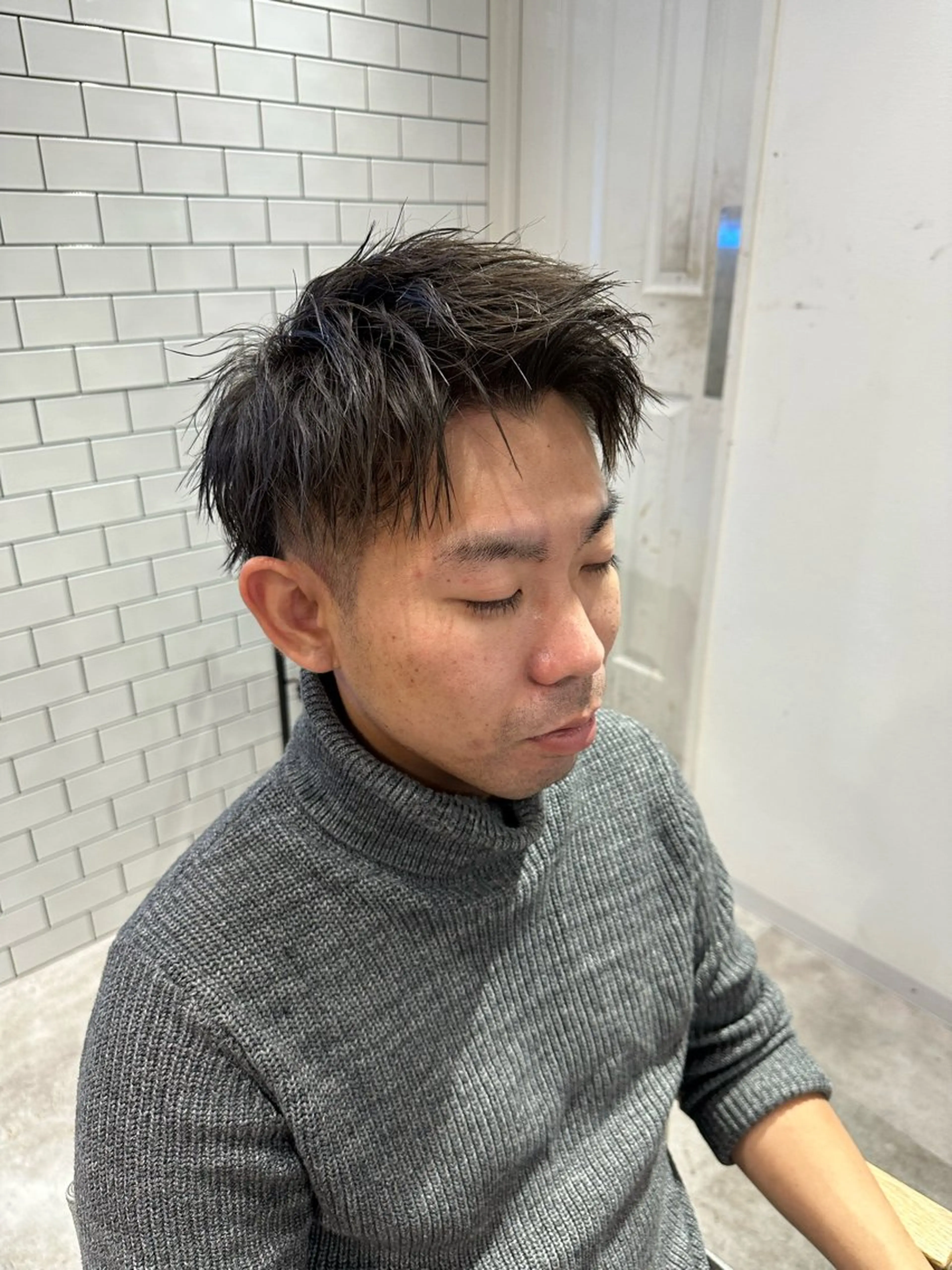 メンズ カット パーマ 💎メンズカット ／フェザー／細野💎のヘアスタイル
