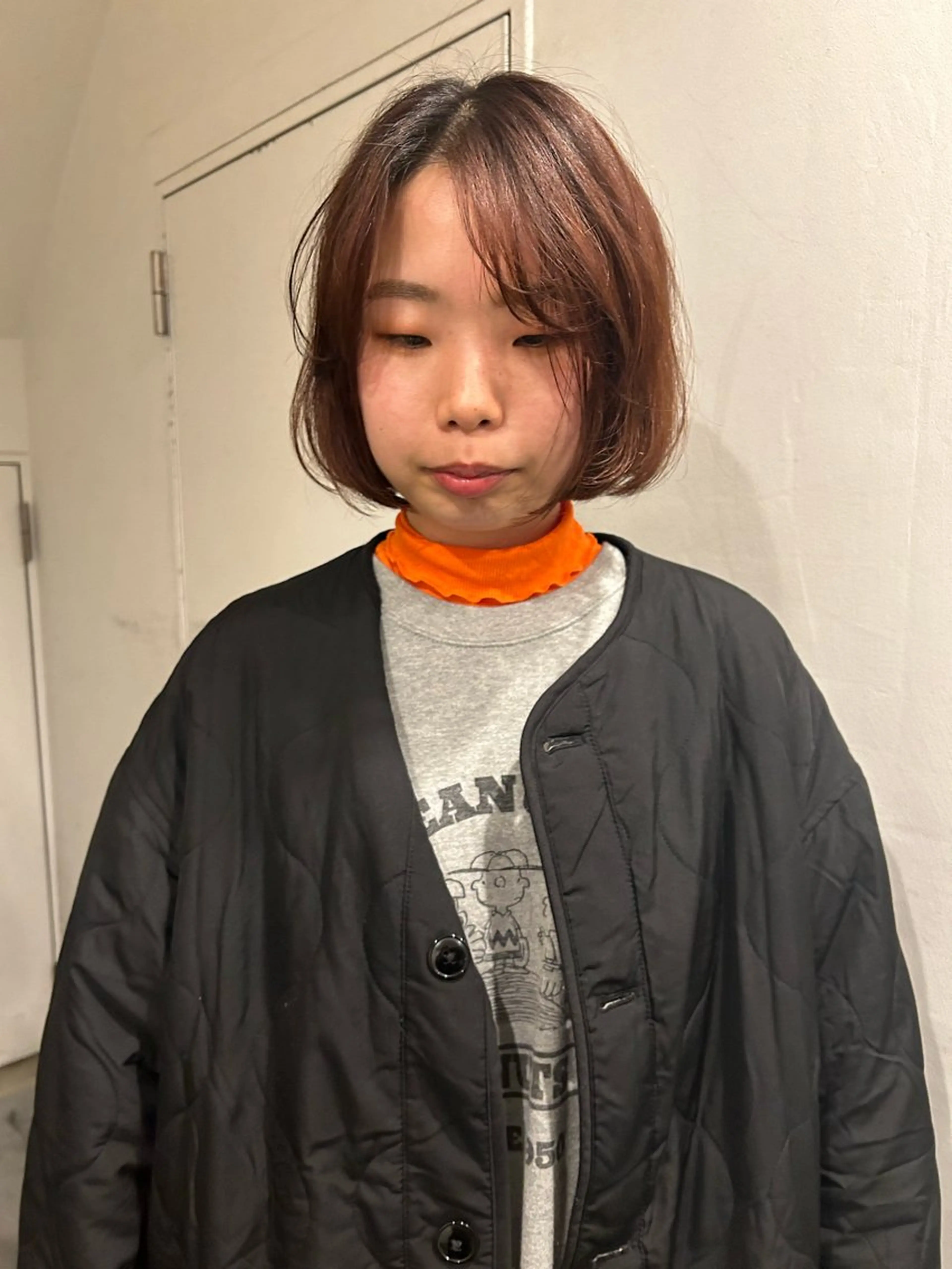 ショート パーマ カット パーマ hen所属・心斎橋/レイヤー/ ブリーチ/モエのヘアスタイル