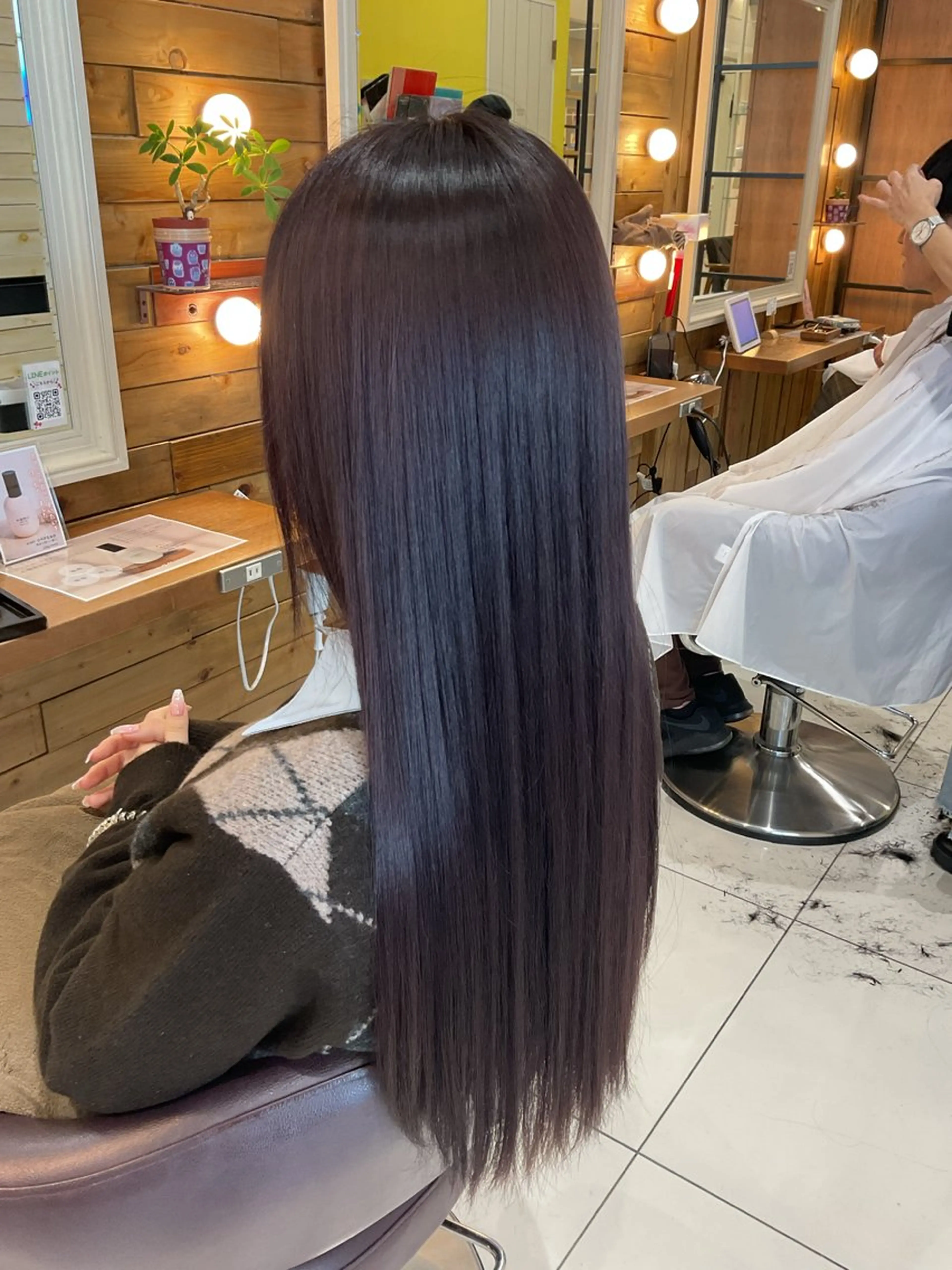 ロング ヘアカラー ちぐさ/暖色/ ワンカラー🤍のヘアスタイル