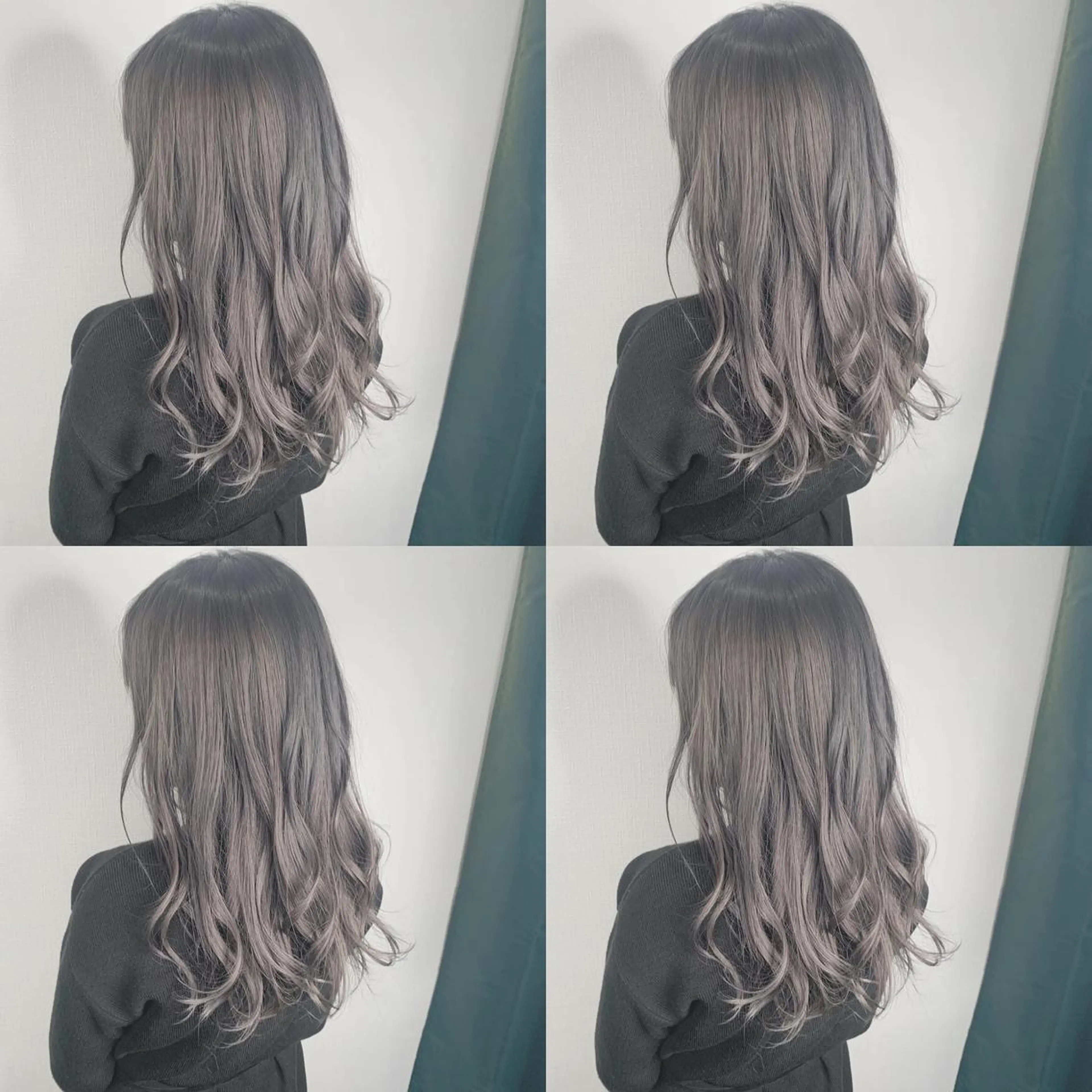 ロング アッシュ ハイライト シースルーバング ヘアカラー actanoid etto所属・佐藤 香太のヘアスタイル