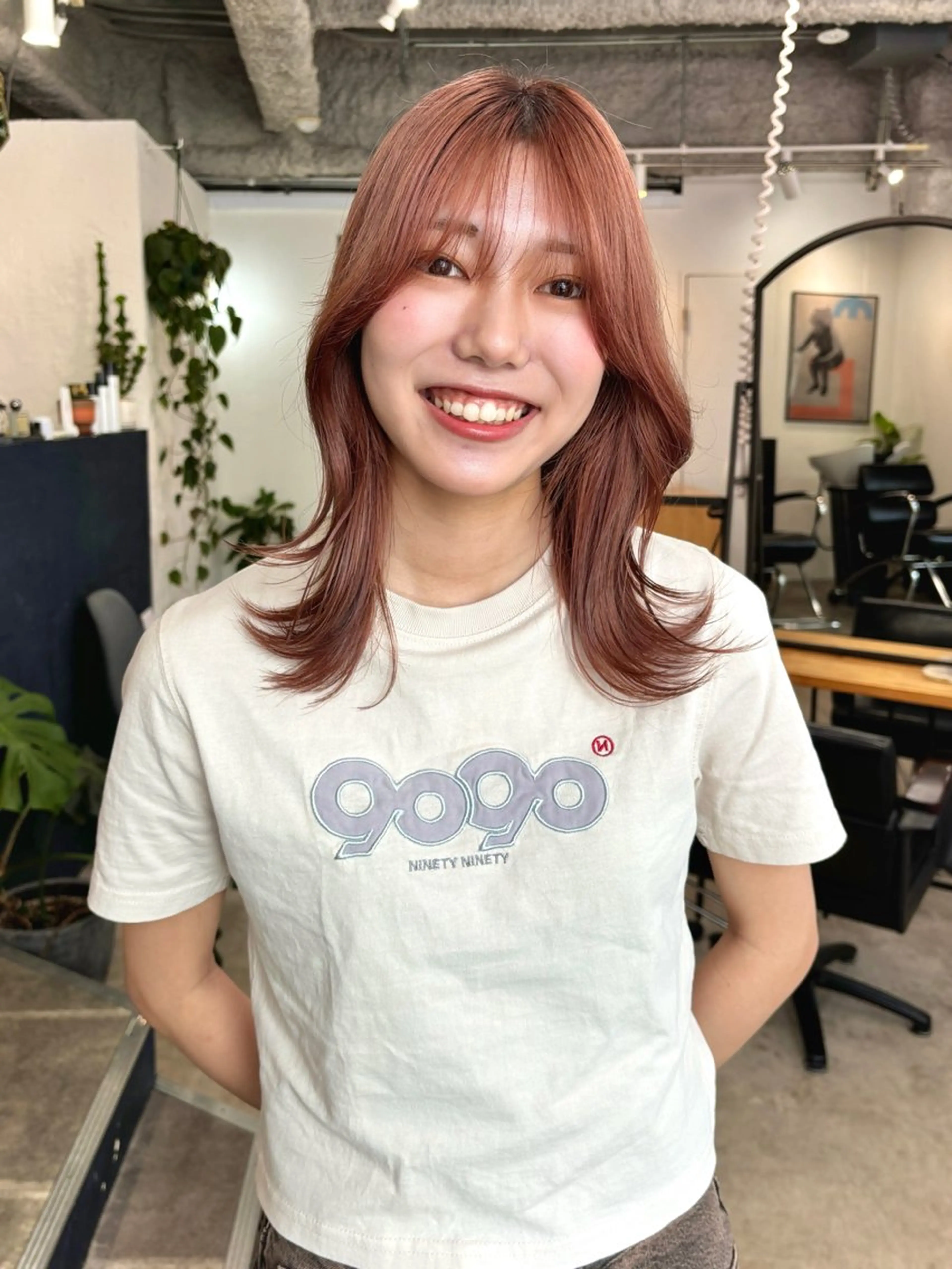 ミディアム カラー ベージュカラー ブリーチ ブラウンカラー カシス 透明感カラー 暖色カラー/天神/ ヘイマサクラのヘアスタイル