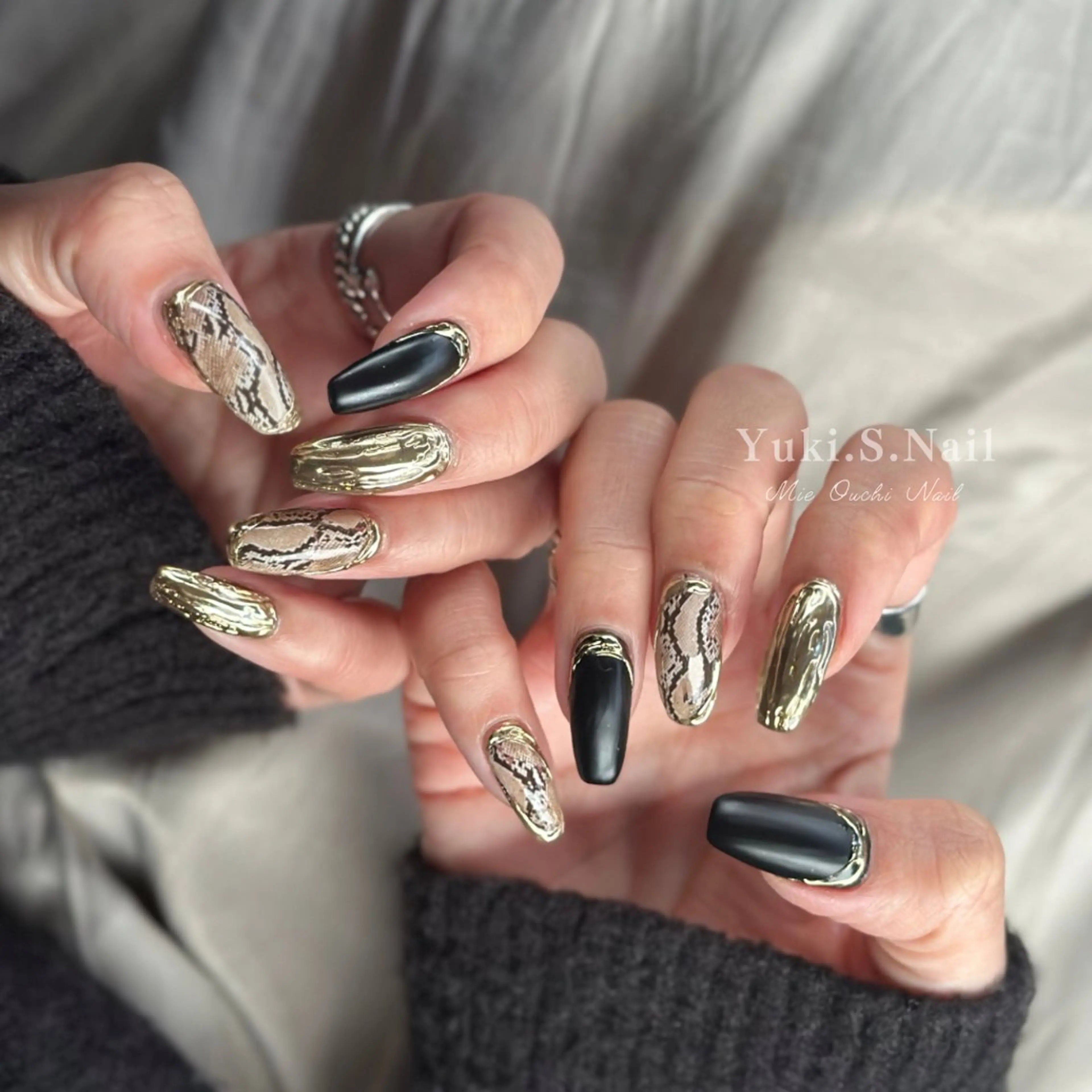 ロング ハンドネイル Yuki S.Nailのネイルデザイン